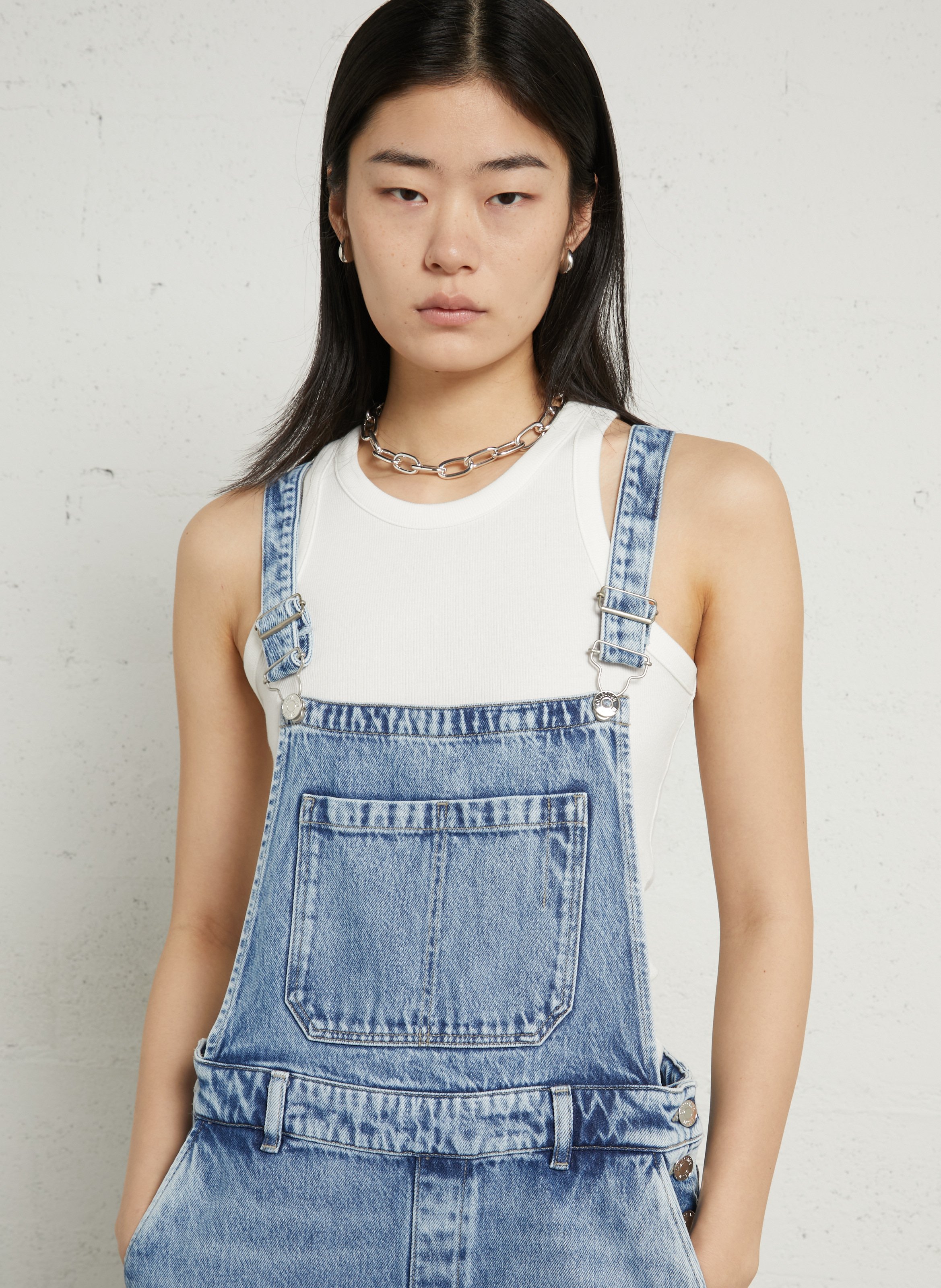 Salopette en denim de coton mélangé raphaelle MAISON 123 Bleu