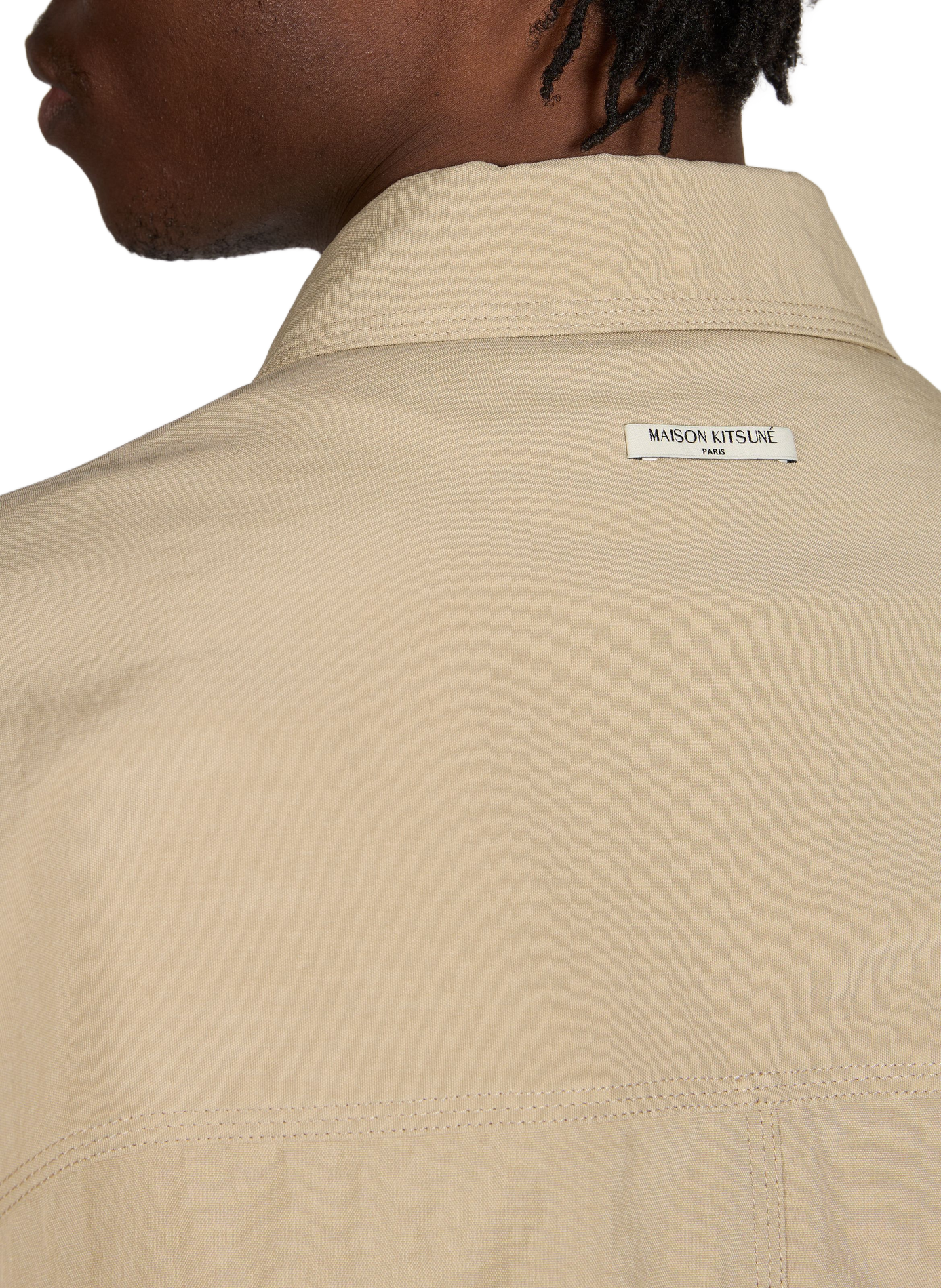 Tea leaf double zip jacket MAISON KITSUNÉ Beige