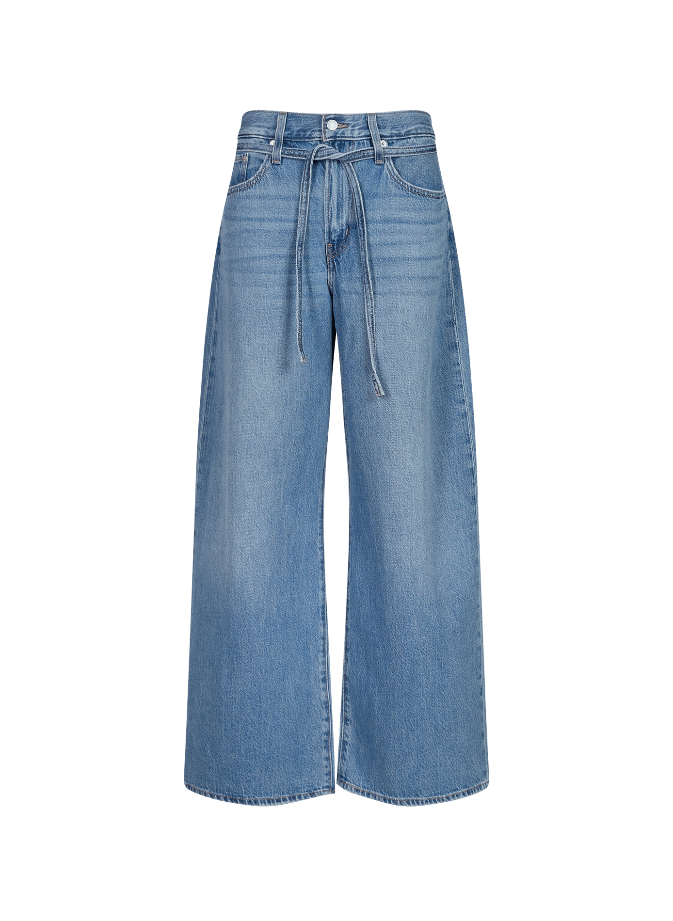 Jean large taille mi-haute en coton mélangé LEVI'S Bleu