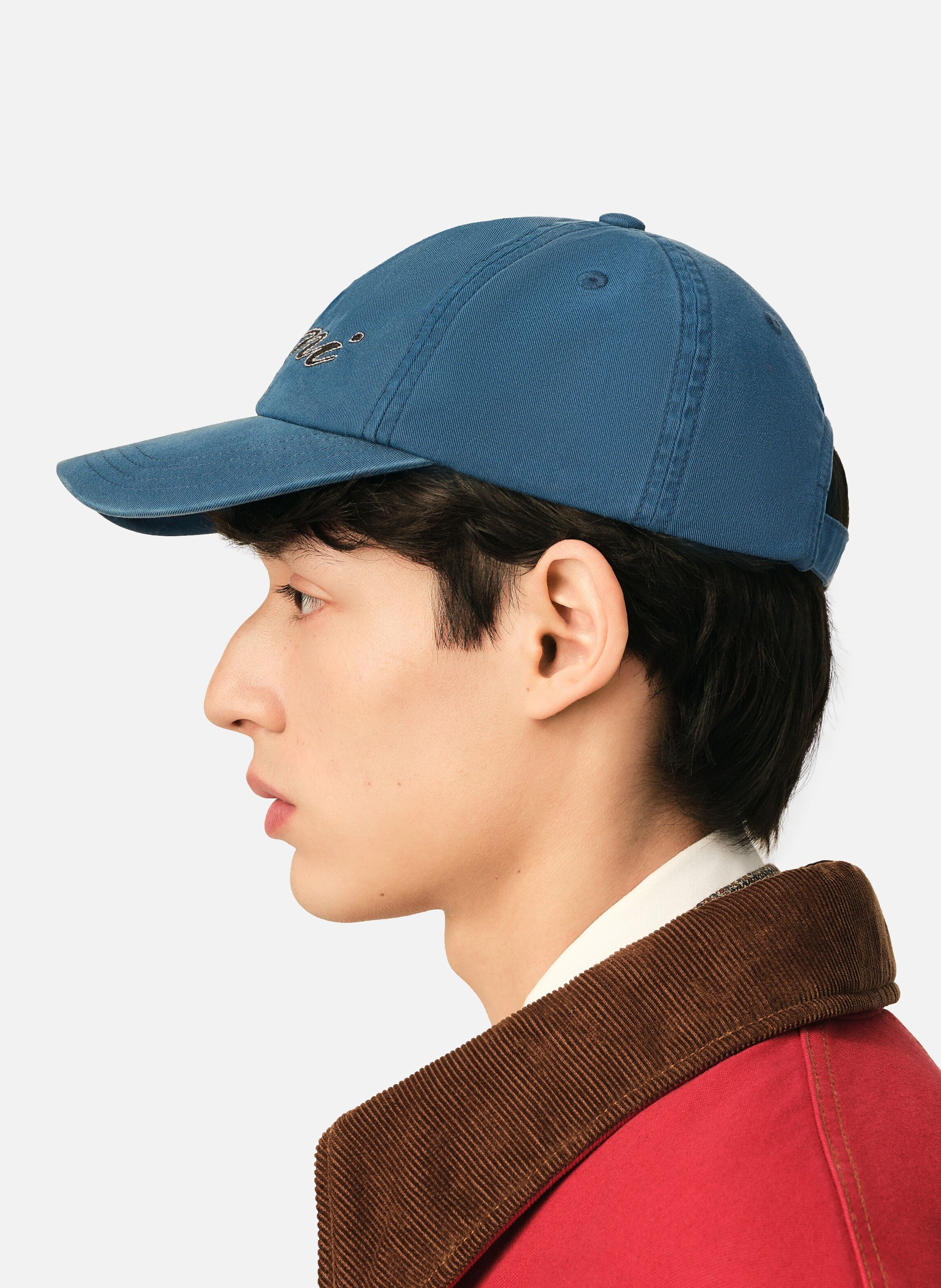 Casquette unisexe en coton broderie ami paris AMI PARIS Bleu