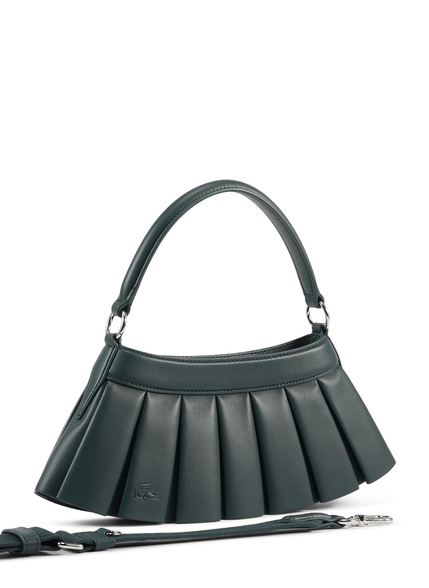 sac à main en cuir LACOSTE Vert