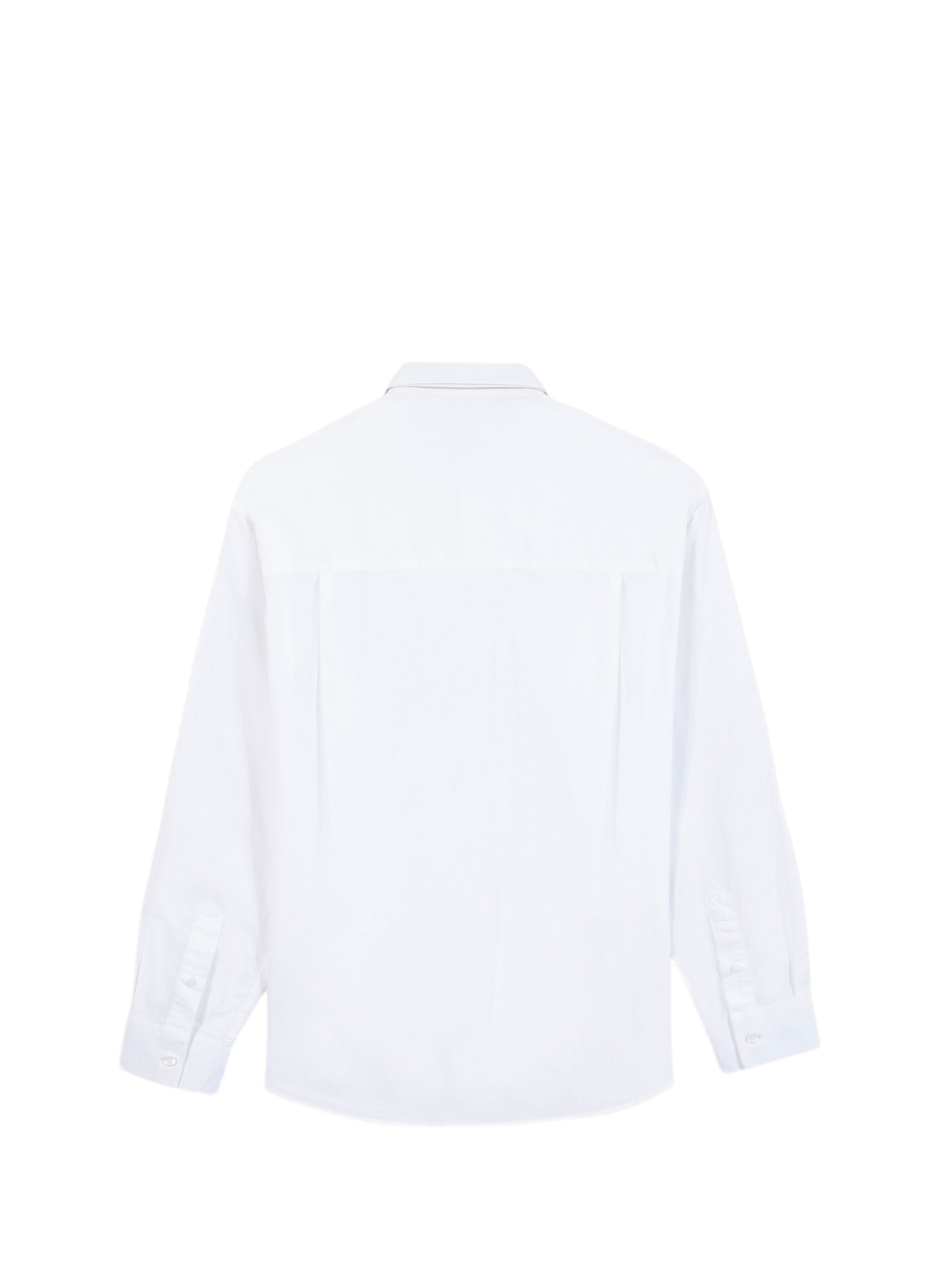 Straight classic collar shirt in blended cotton MAISON LABICHE White