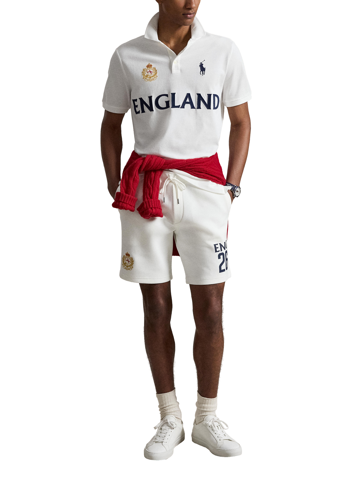 Polo da rugby Inghilterra in cotone POLO RALPH LAUREN Bianco