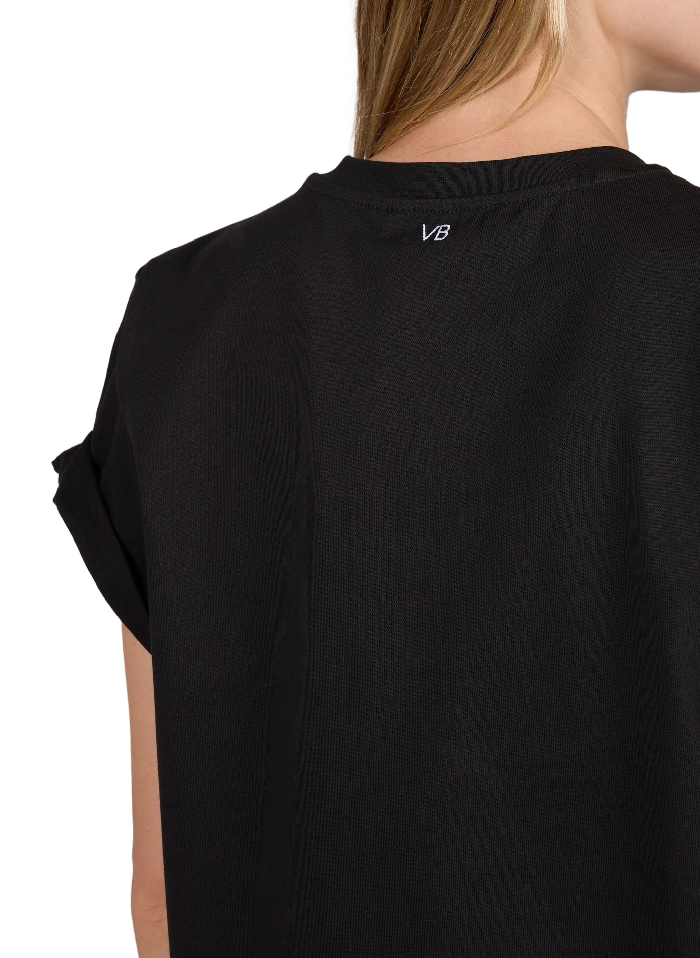 Straight cotton t-shirt VICTORIA BECKHAM Black