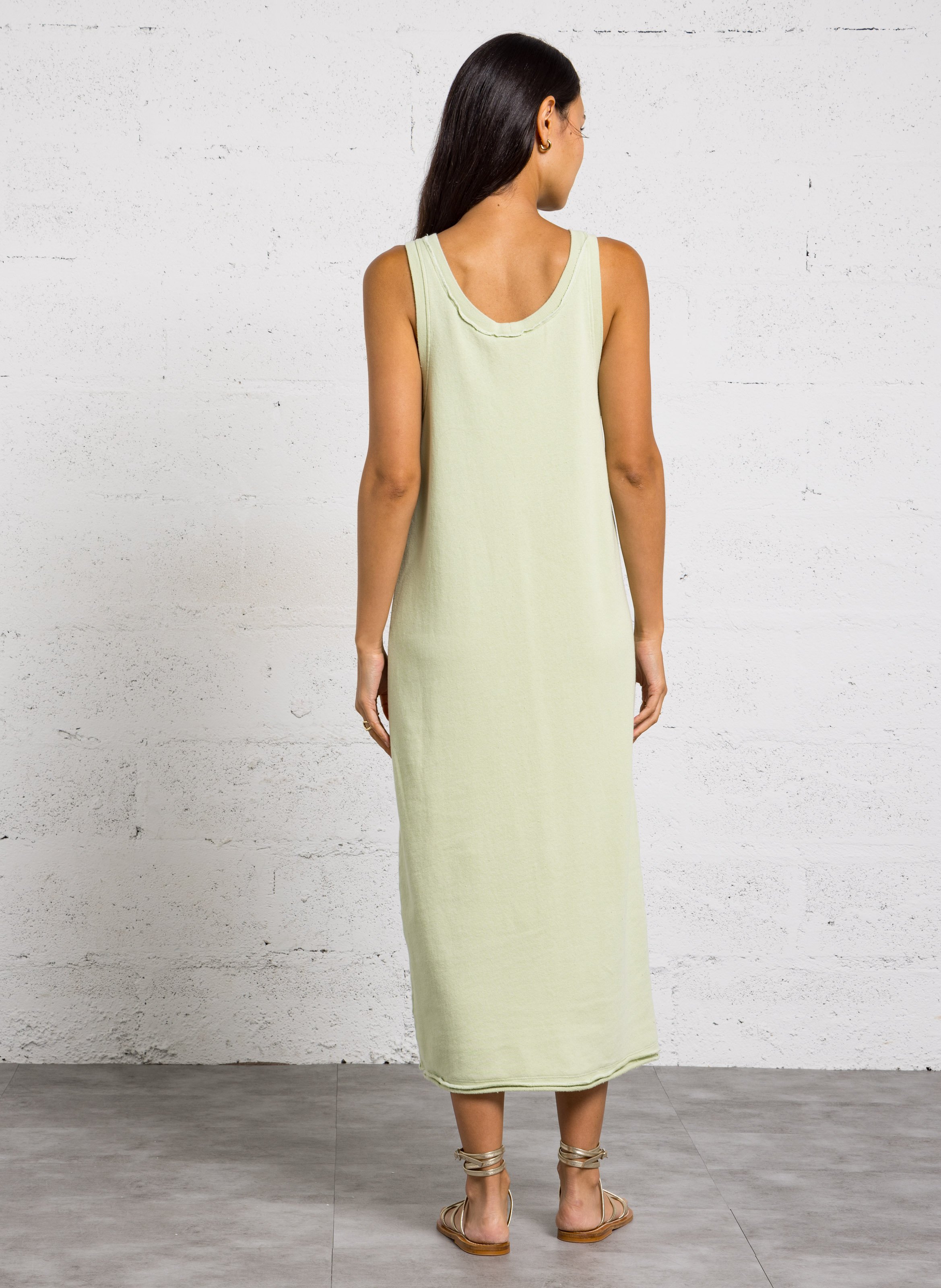 Robe longue débardeur unie vibtown AMERICAN VINTAGE Beige