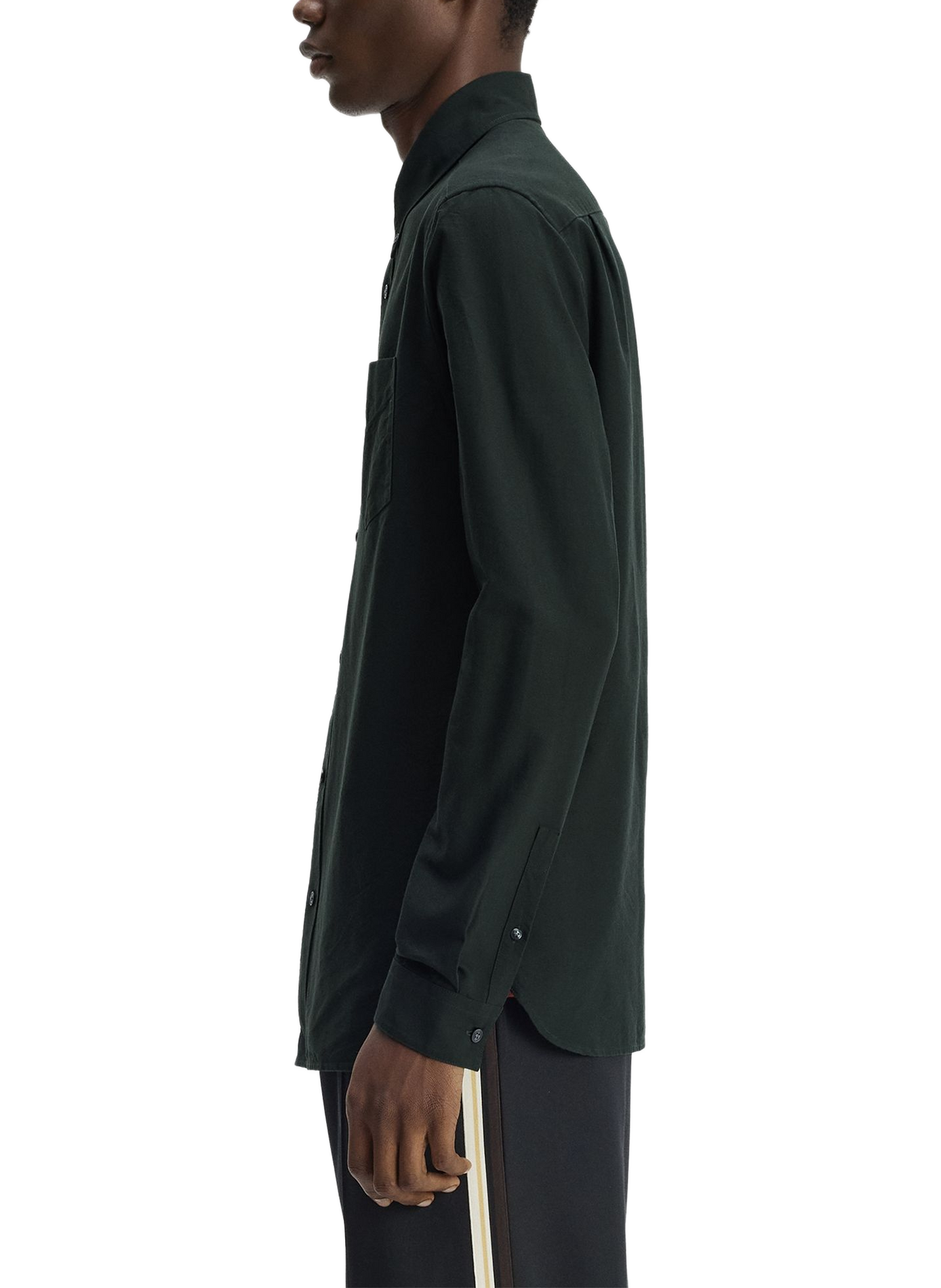 Chemise col américain en coton FRED PERRY Vert