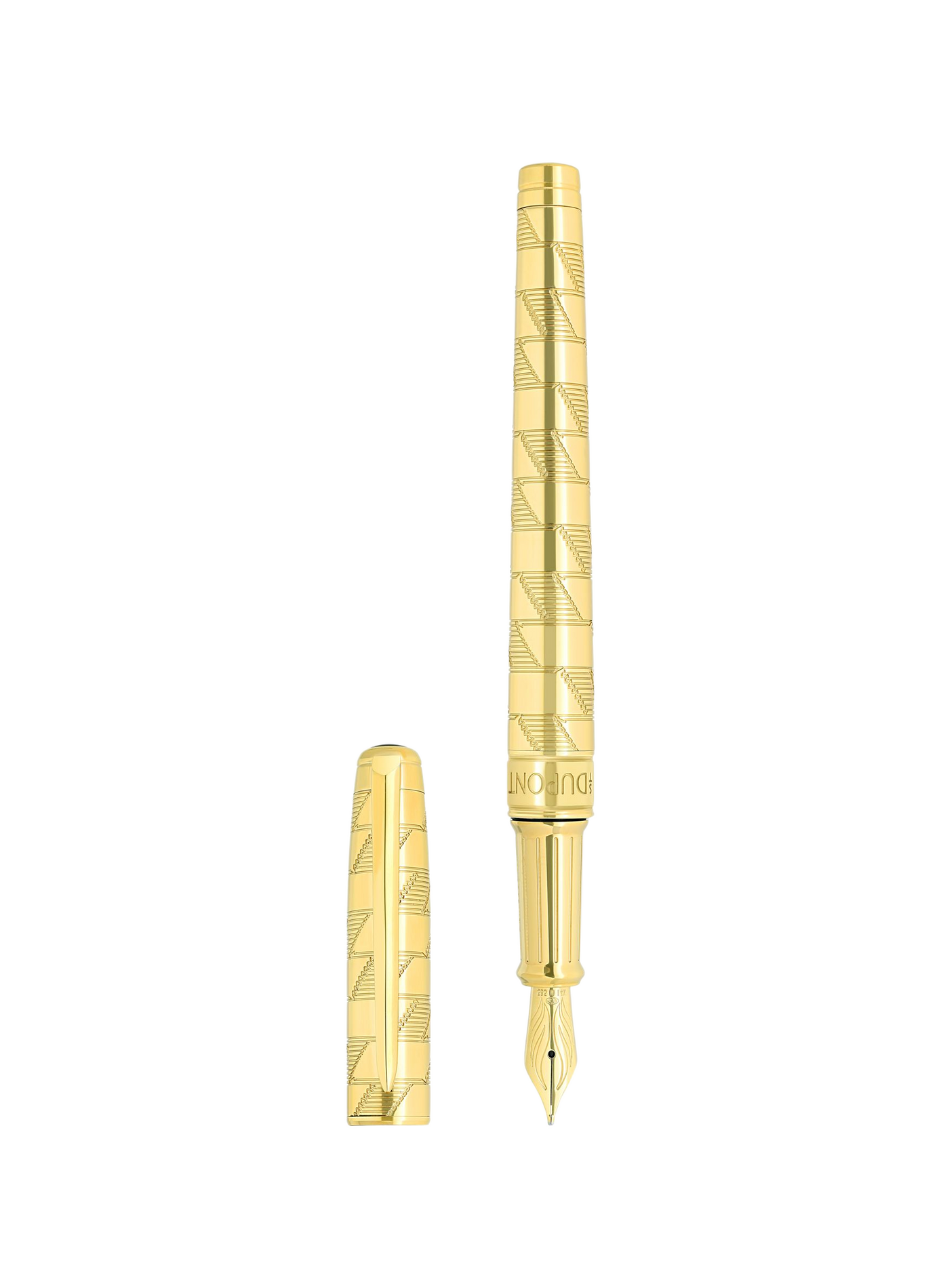 Stylo Plume Medium Monogram 1872 Line D S.T. DUPONT Doré