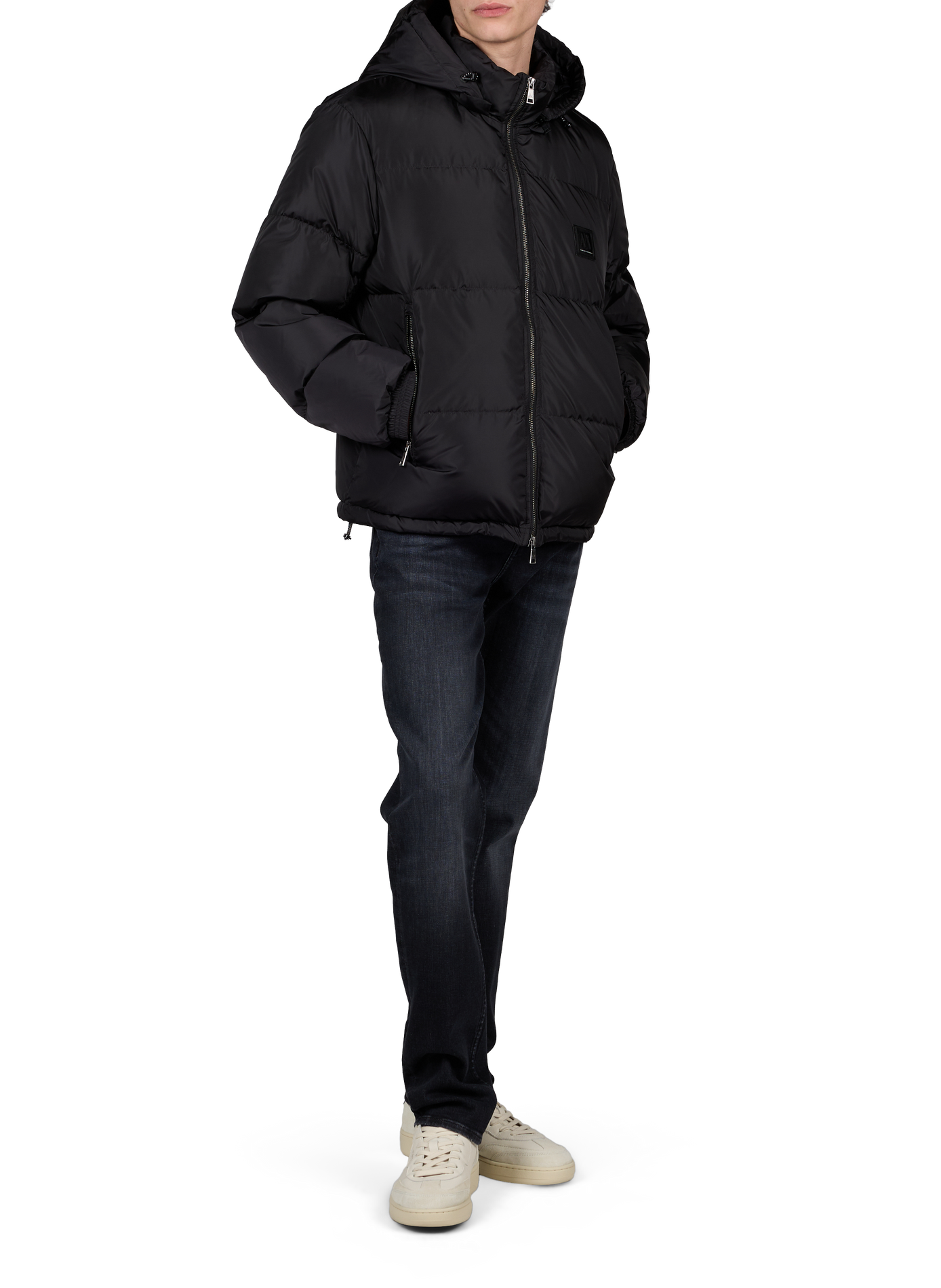 Kurze gesteppte Daunenjacke ARMANI EXCHANGE Schwarz