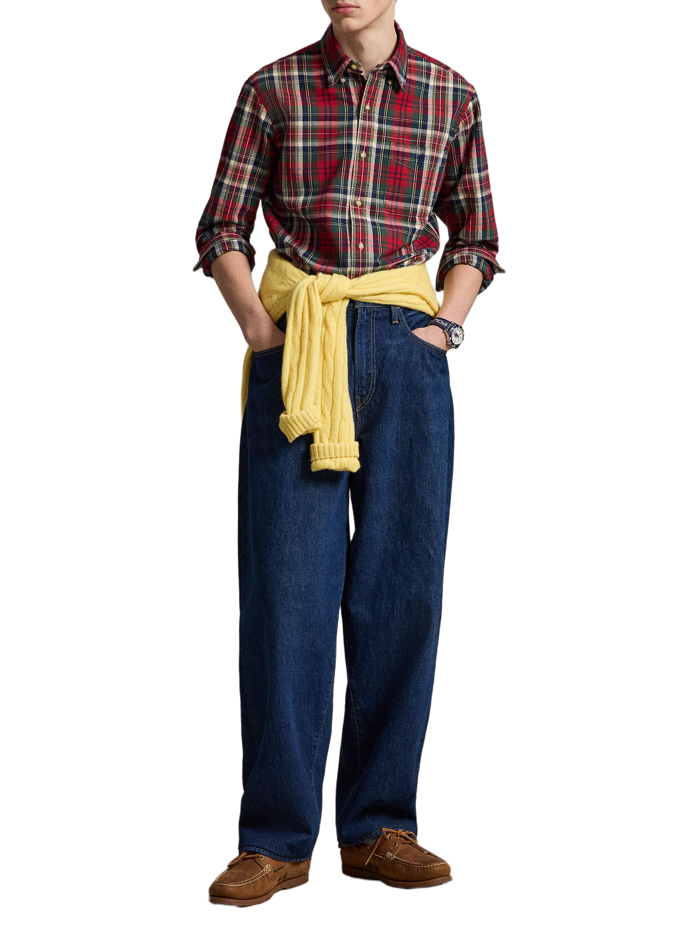 Chemise à carreaux en coton POLO RALPH LAUREN Rouge
