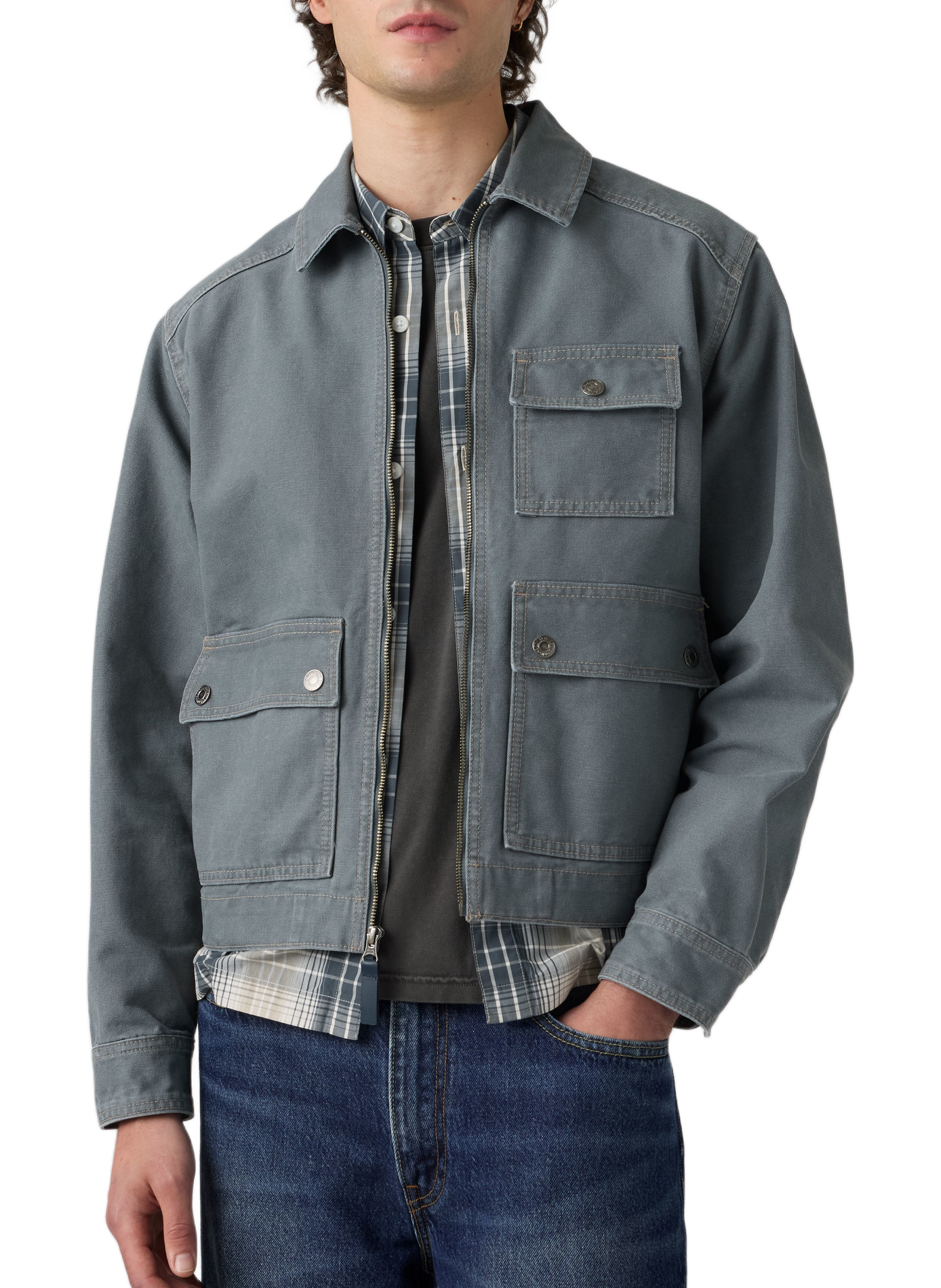 Jacke mit klassischem Baumwollkragen LEVI'S Blau