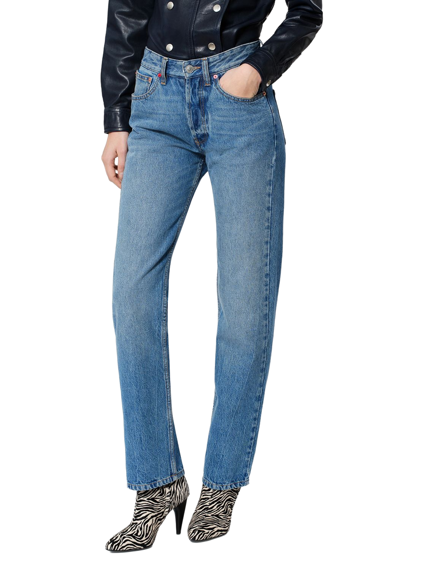 DAYA REGULAR cotton denim jeans ISABEL MARANT Blue