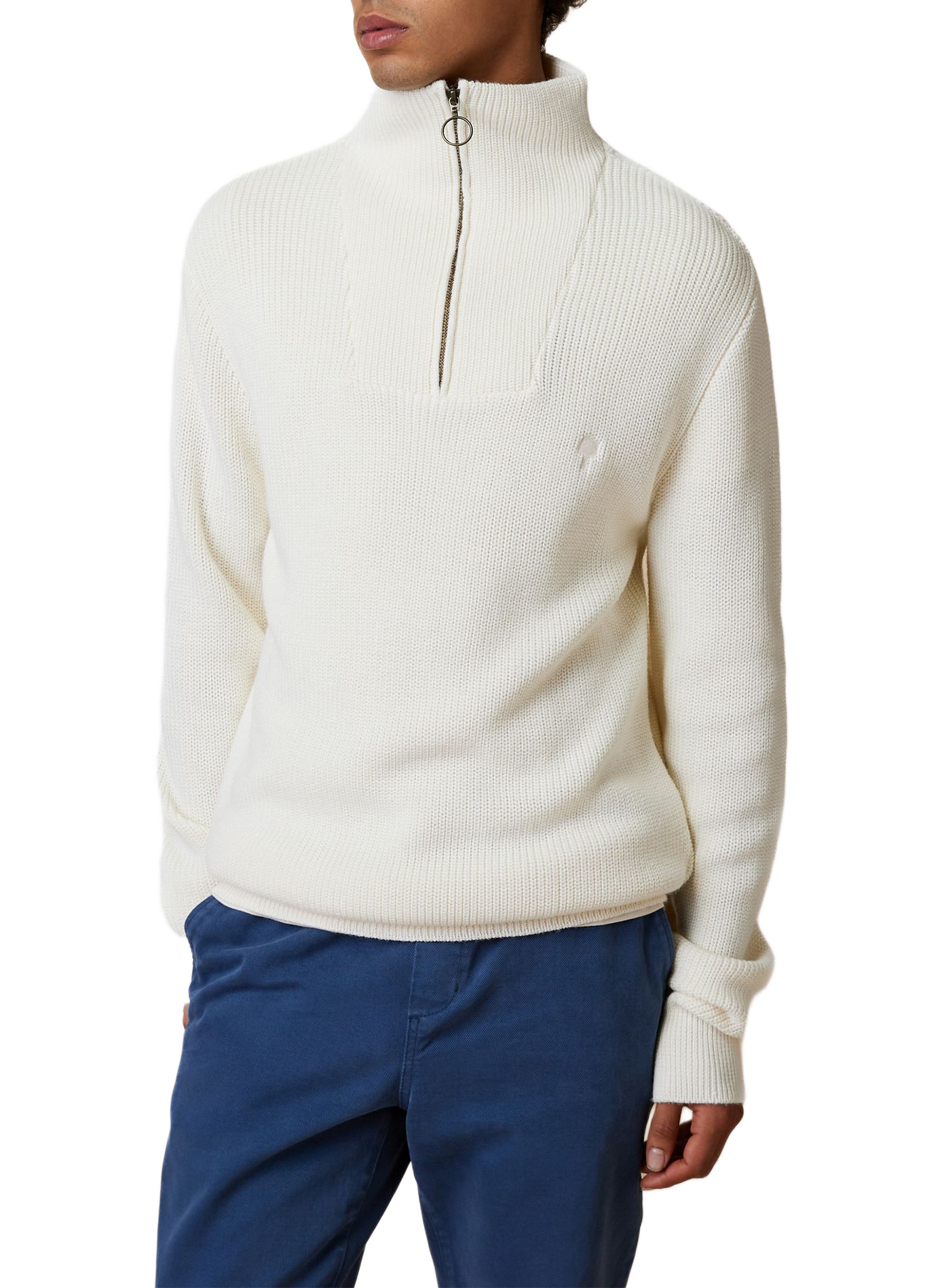 Pull col camionneur en laine mélangée | Beige FAGUO Homme