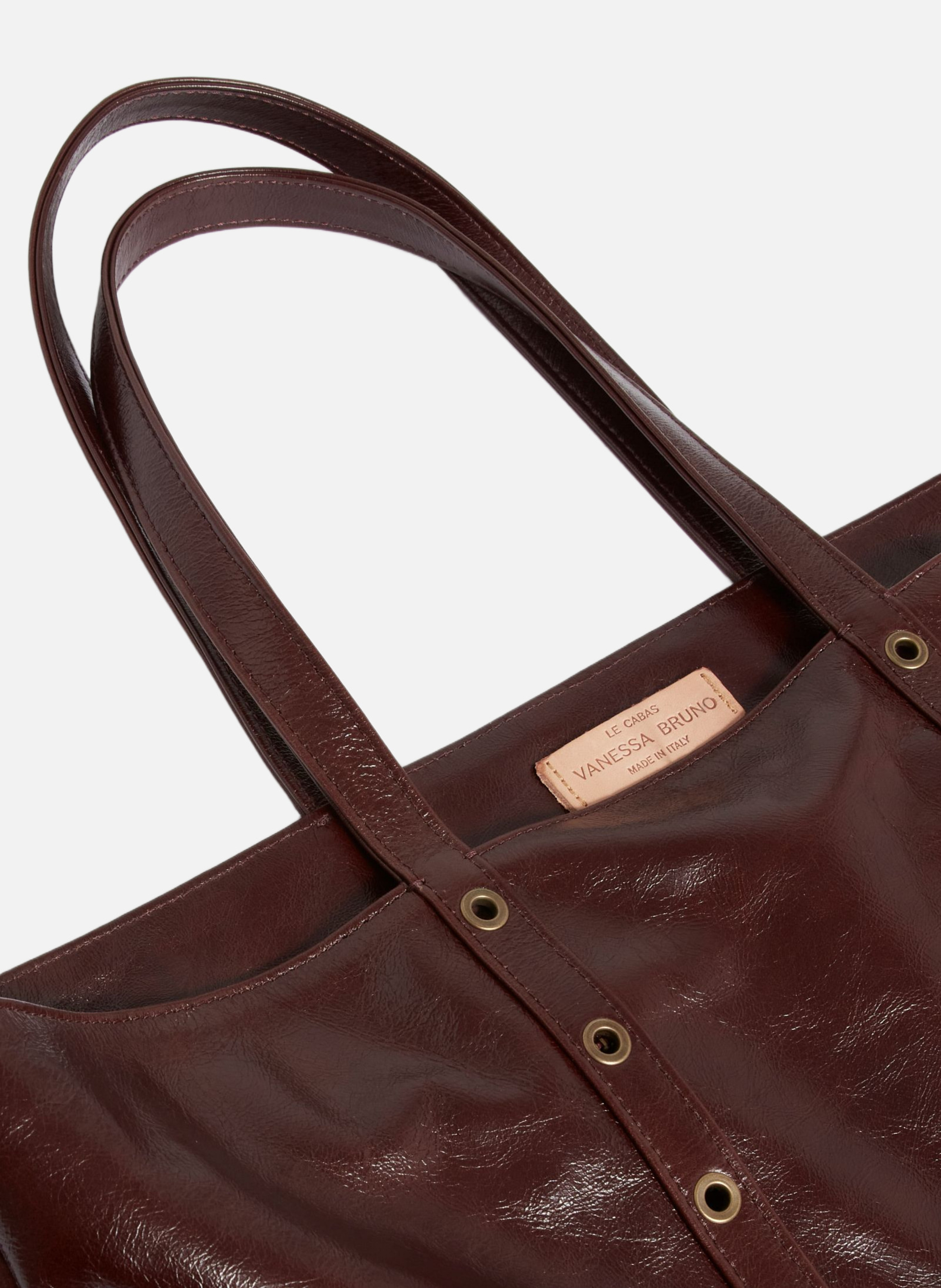 Cabas l en cuir VANESSA BRUNO Marron