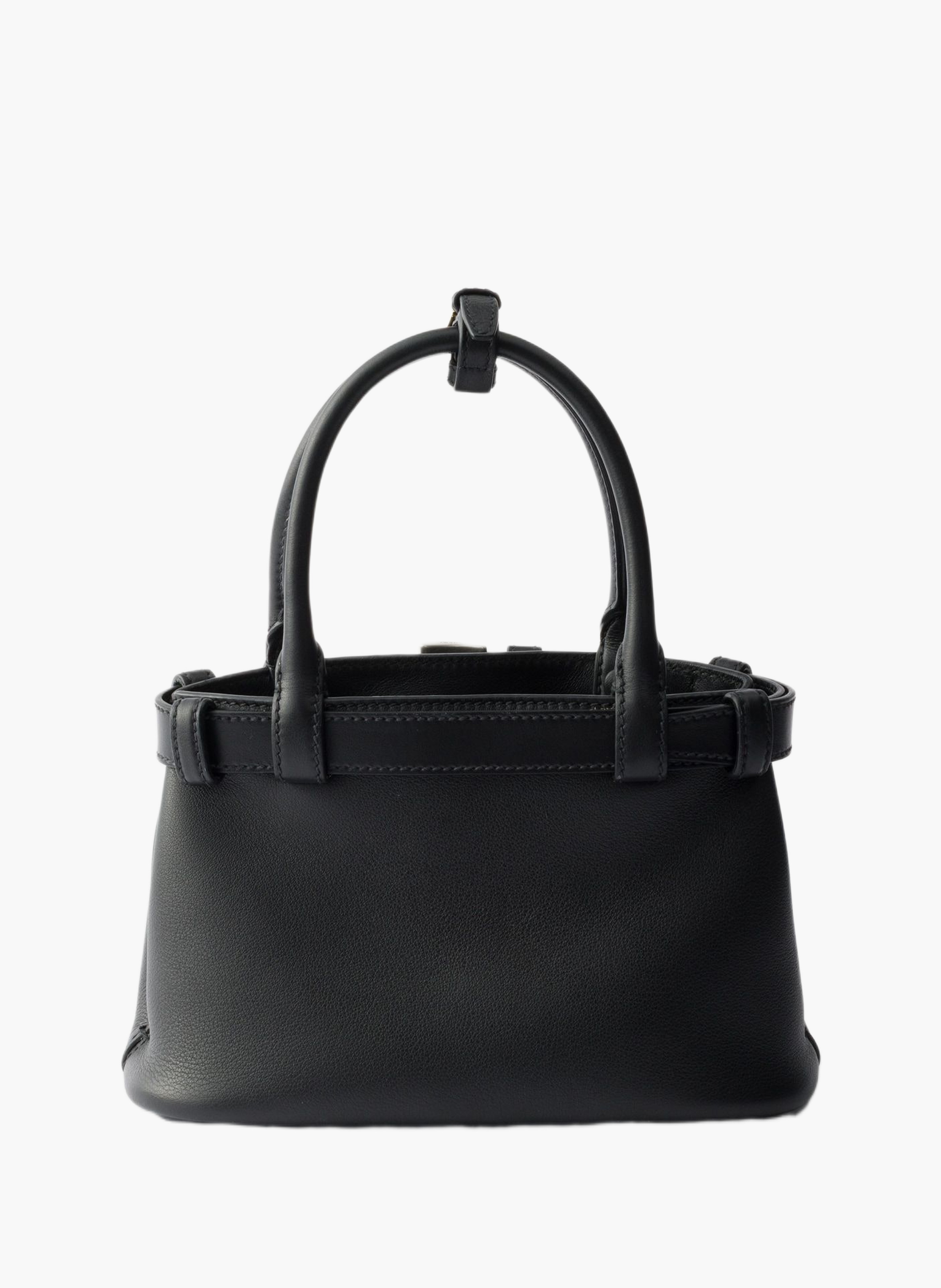 Petit sac prada buckle en cuir avec ceinture PRADA Noir