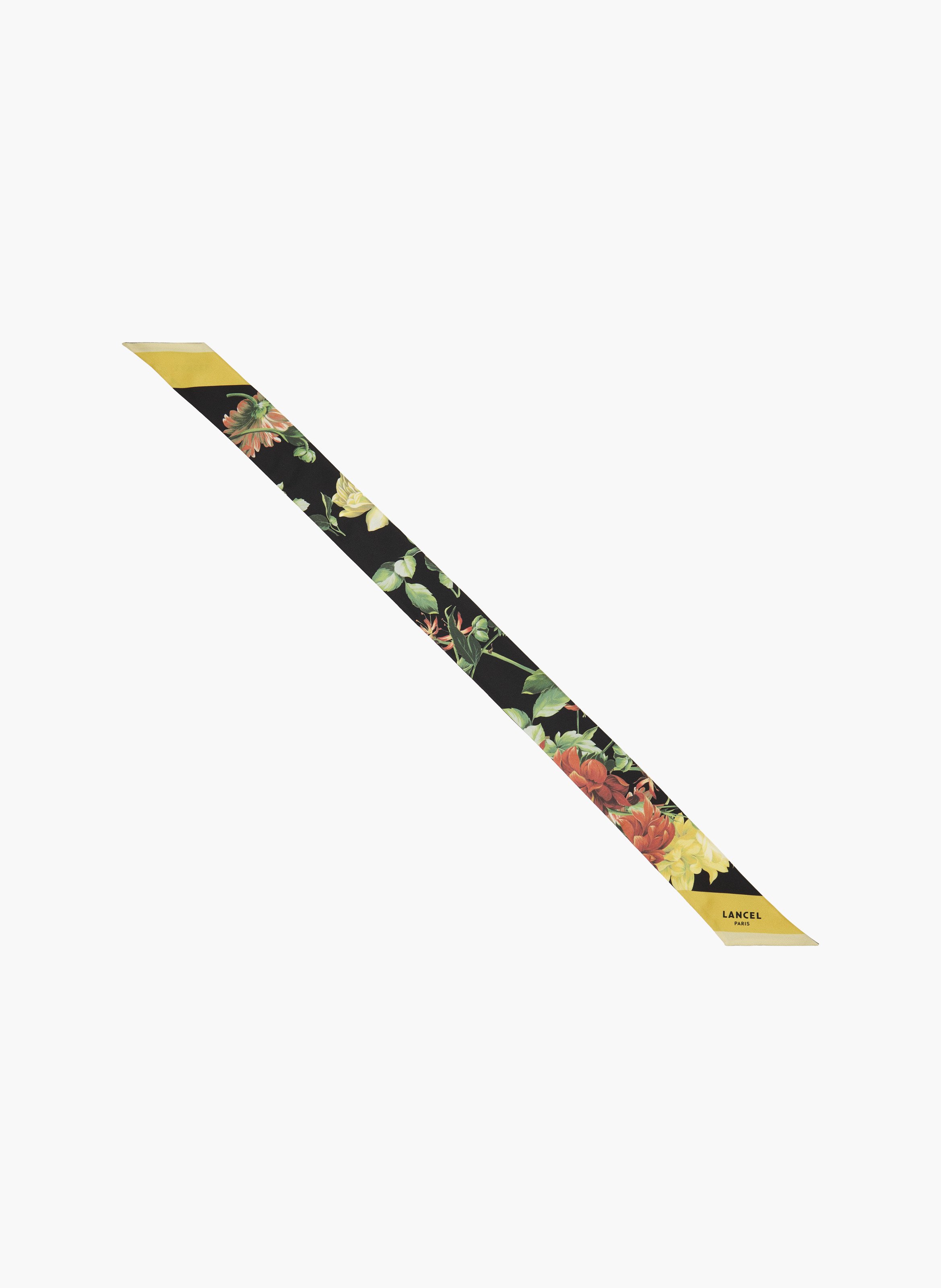 Bandeau en soie croisée, motif imprimé flora palace. LANCEL Multicolore