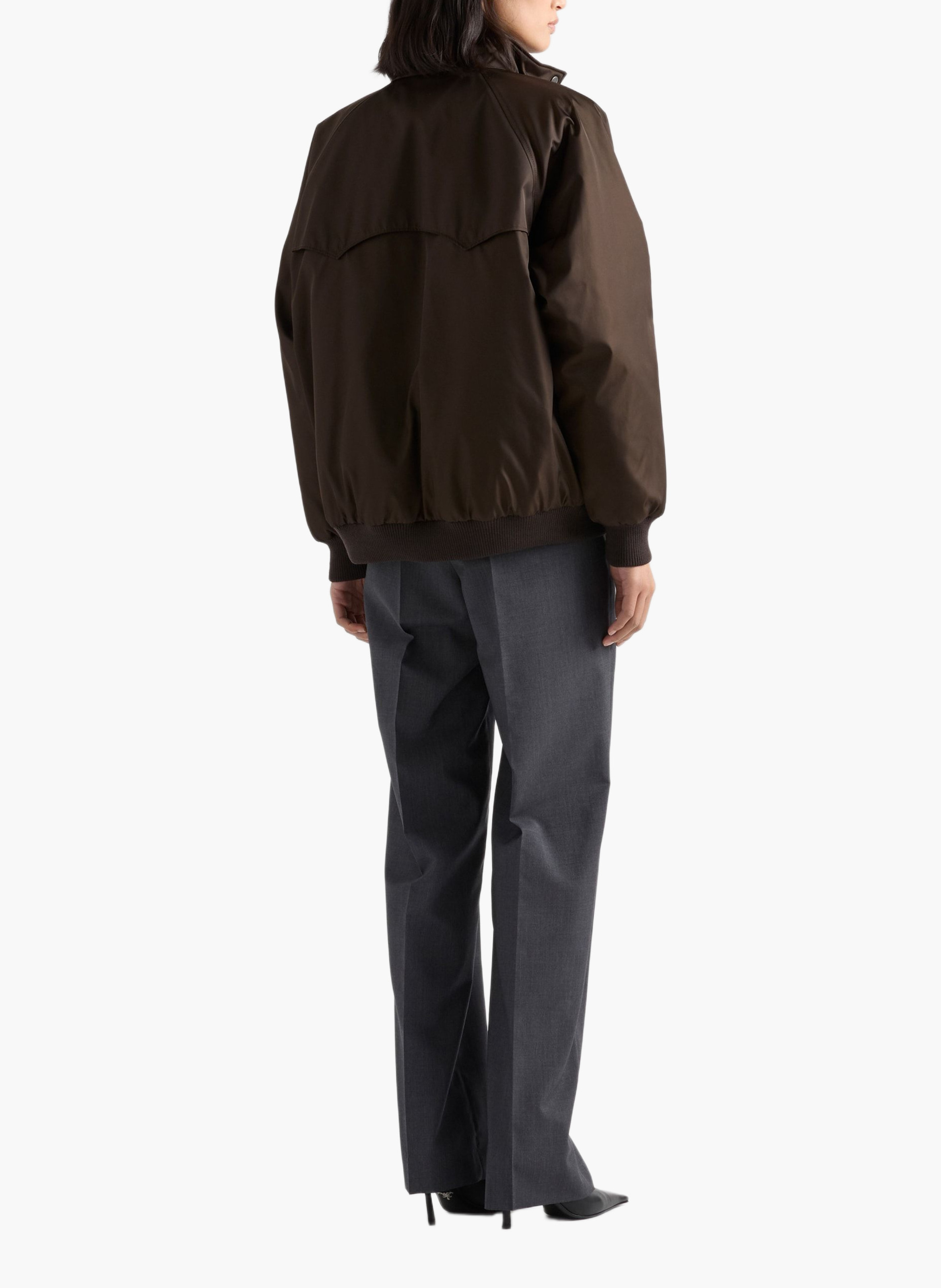 Blouson en re-nylon PRADA Marron