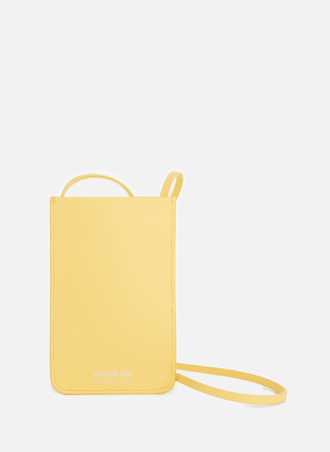 Yellow leather phone pouch SEASON 1865 