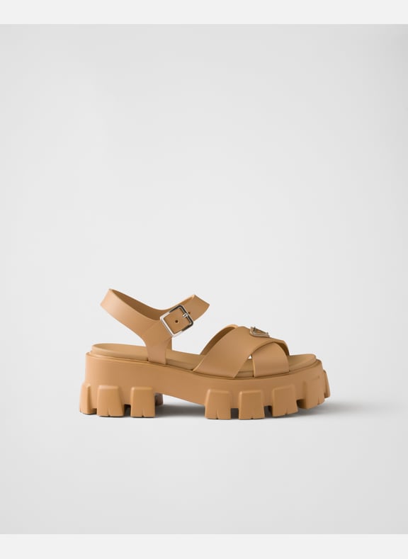 Sandales monolith en gomme Jaune by PRADA PRADA Sandales monolith en gomme Jaune