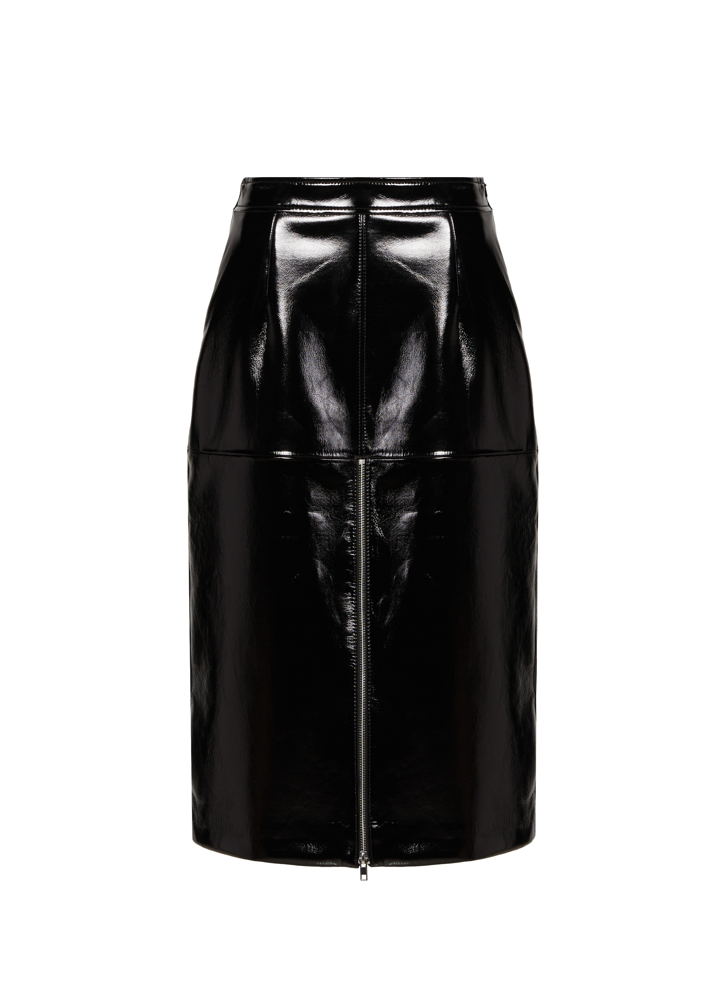 Jupe midi en cuir VINIA SAISON 1865 Noir