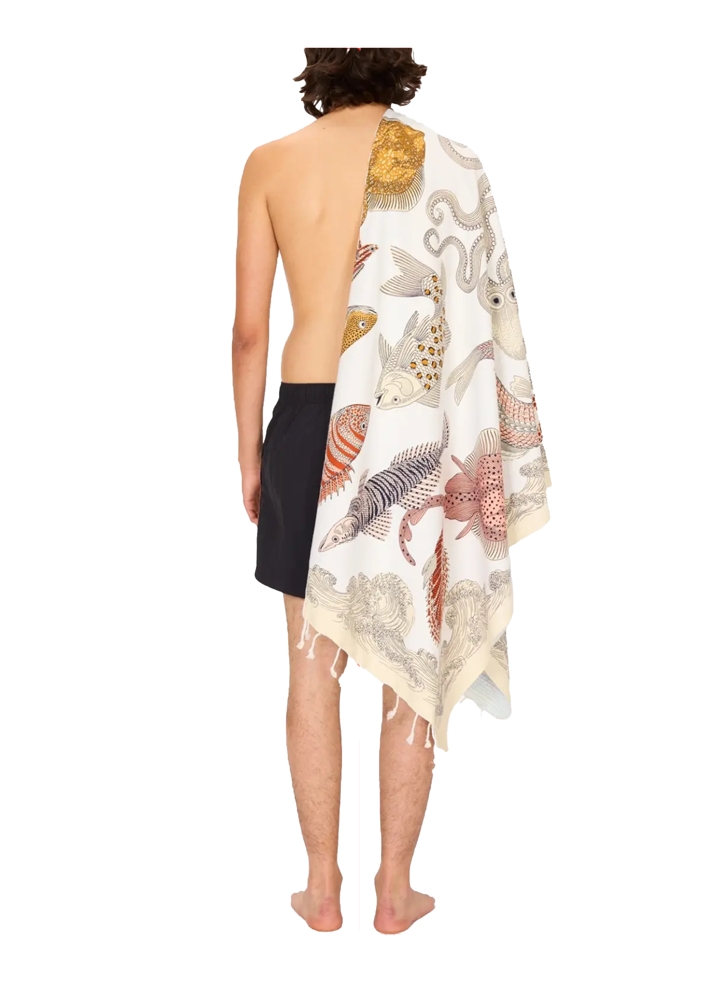 Printed cotton fouta INOUITOOSH White