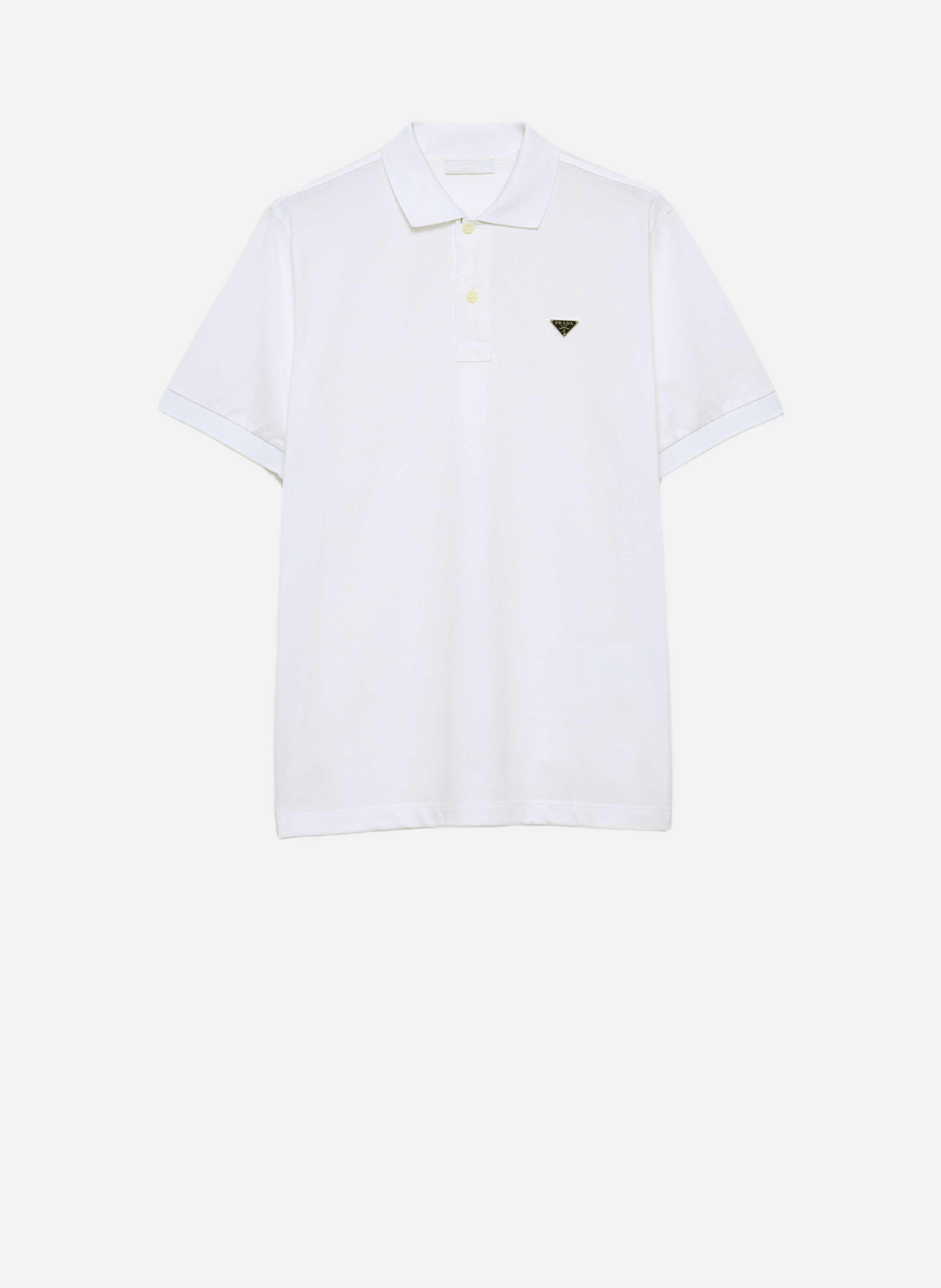 Polo en piqué PRADA Blanc