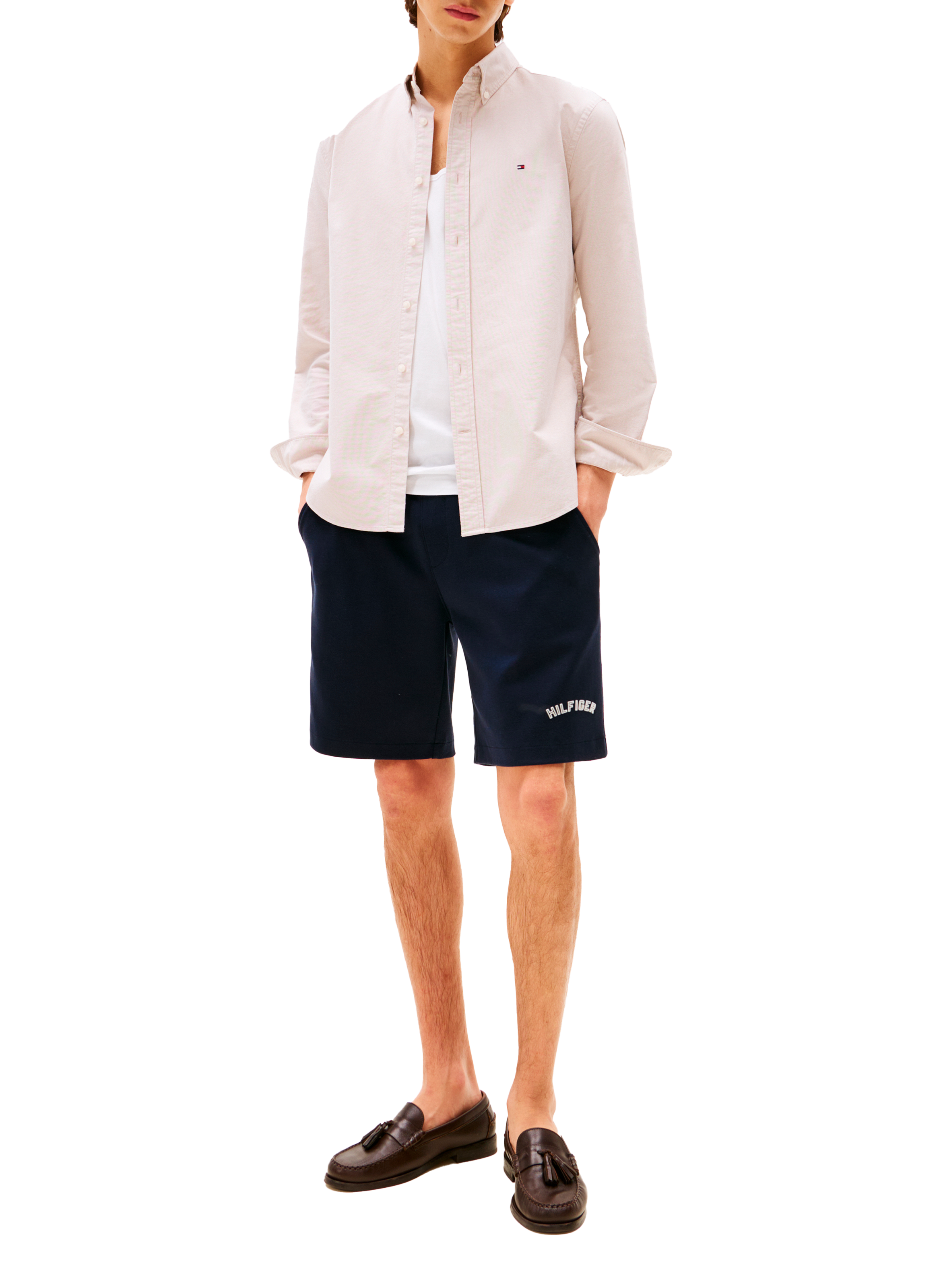 Chemise en coton TOMMY HILFIGER Marron