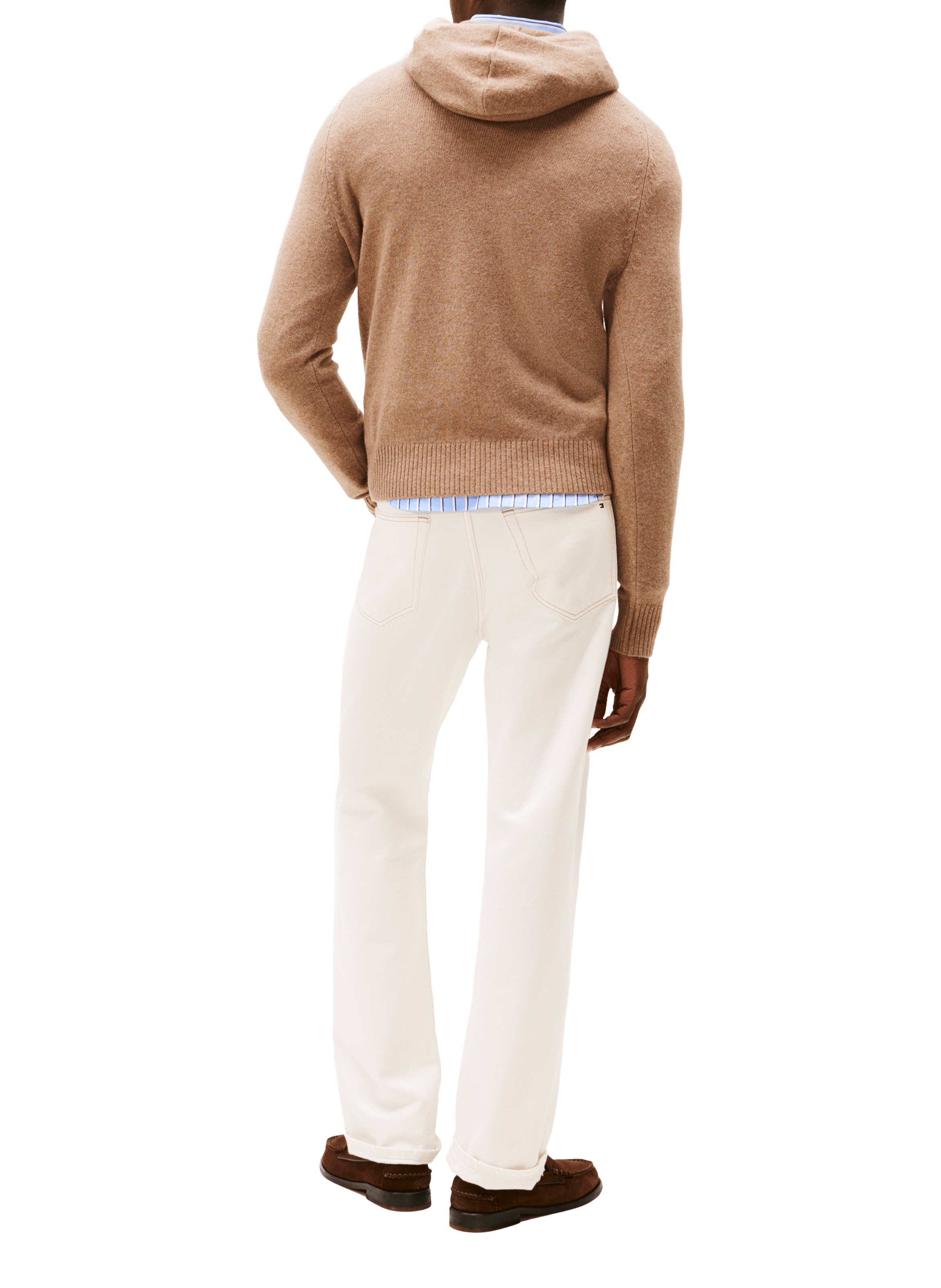 Wool hooded sweatshirt TOMMY HILFIGER Beige