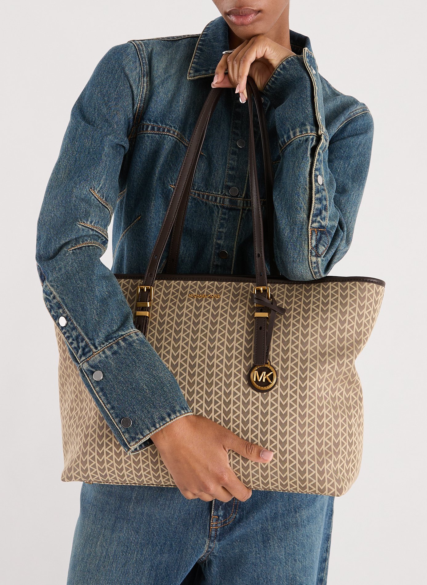 Sac cabas Quinn imprimé MICHAEL KORS Gris