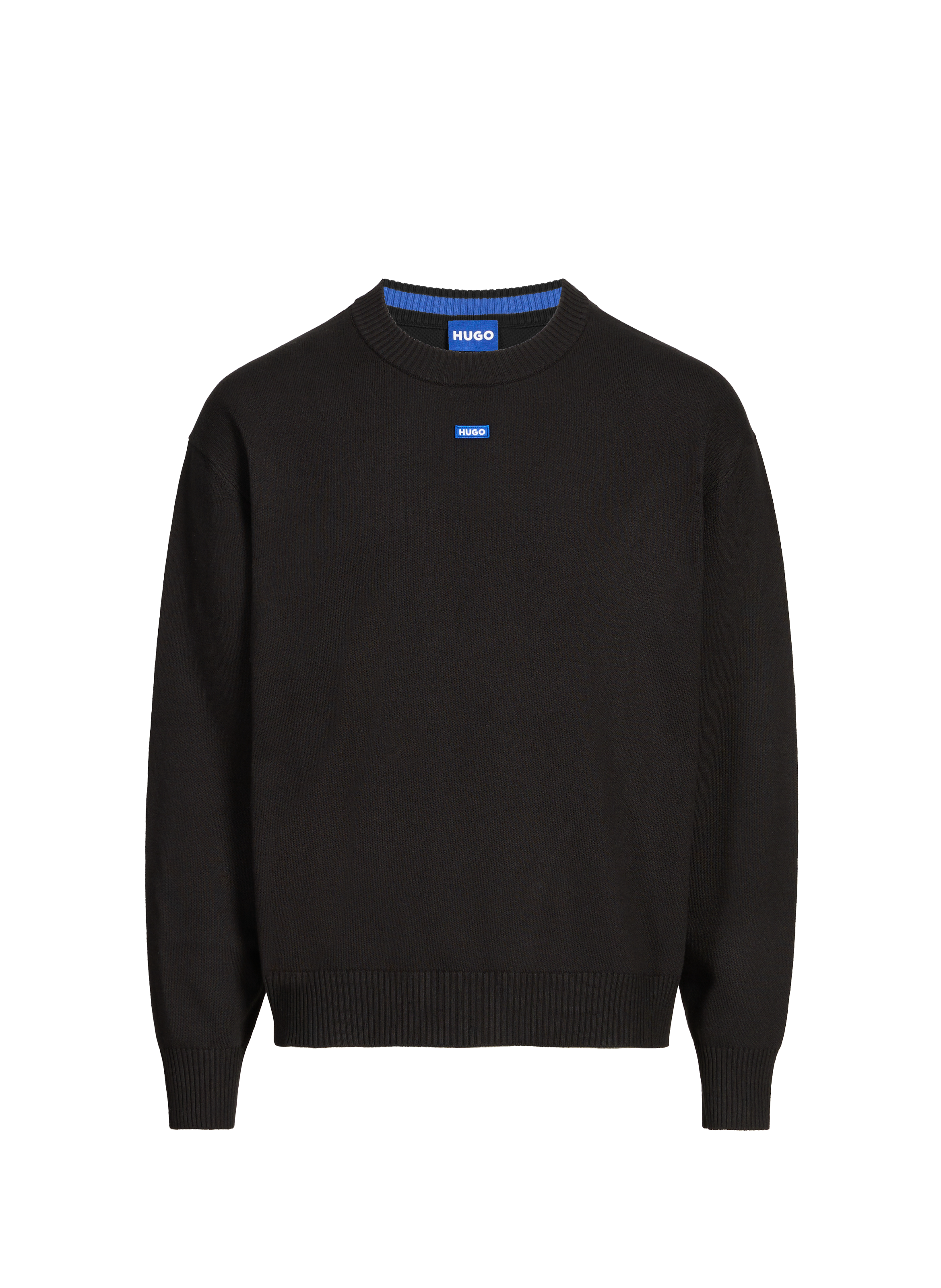 Pull ample en coton mélangé HUGO BLUE Noir