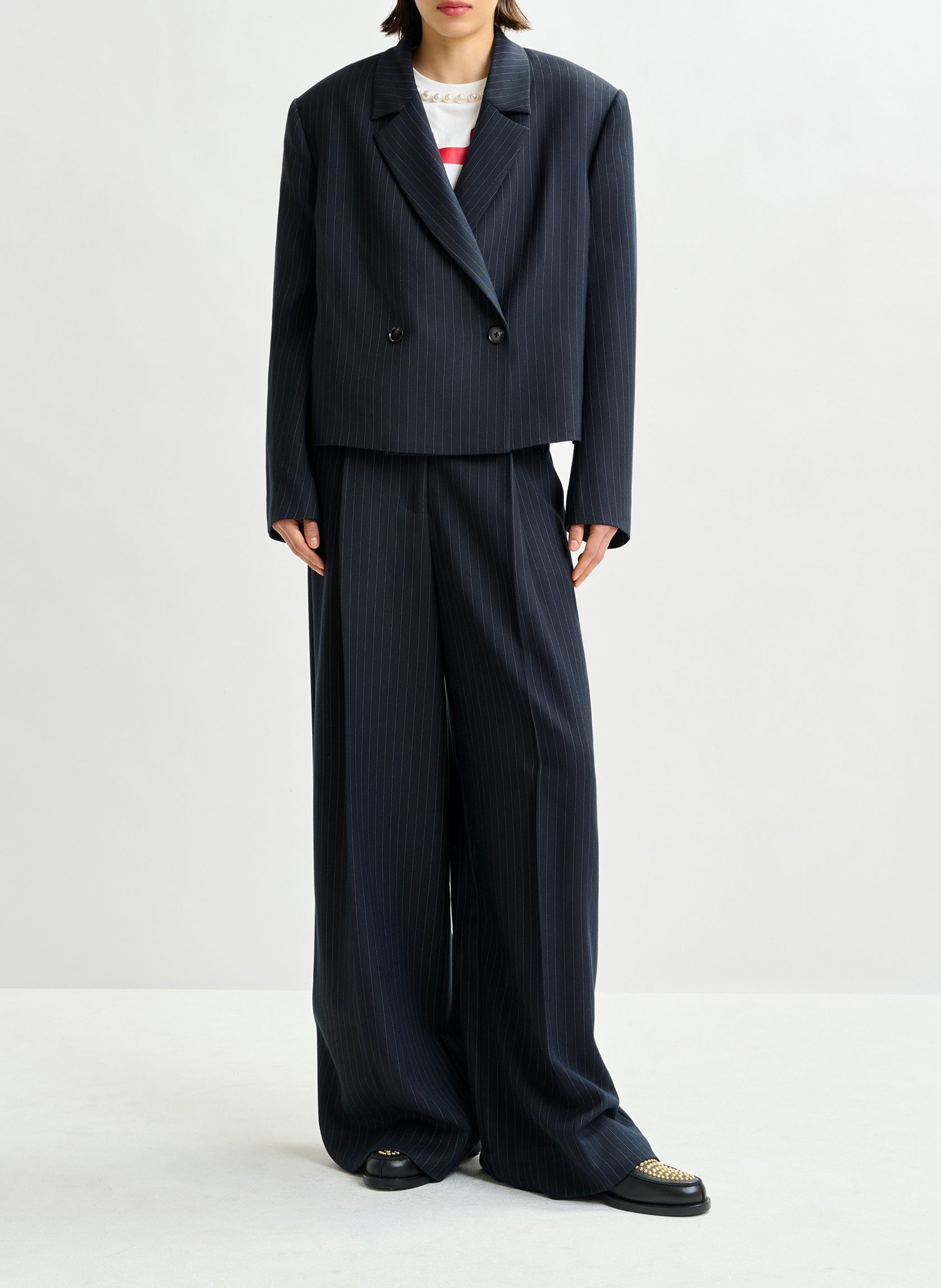 Veste oversize rayée Itzel ESSENTIEL ANTWERP Bleu