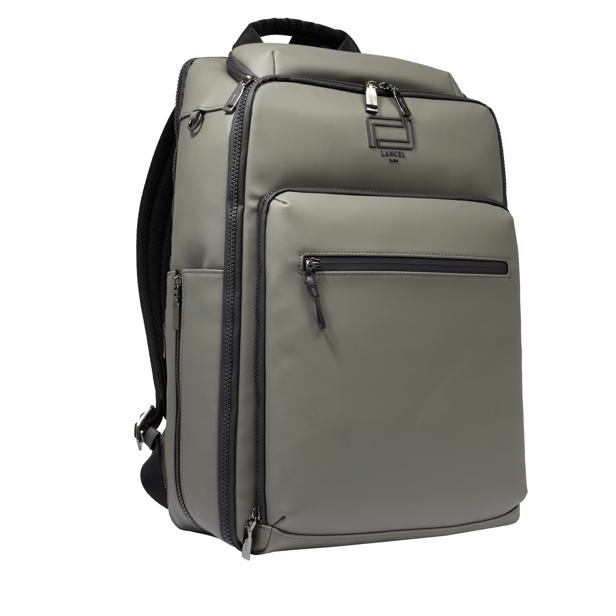 Sac à dos convertible 2 zip victor de lancel en cuir LANCEL Gris