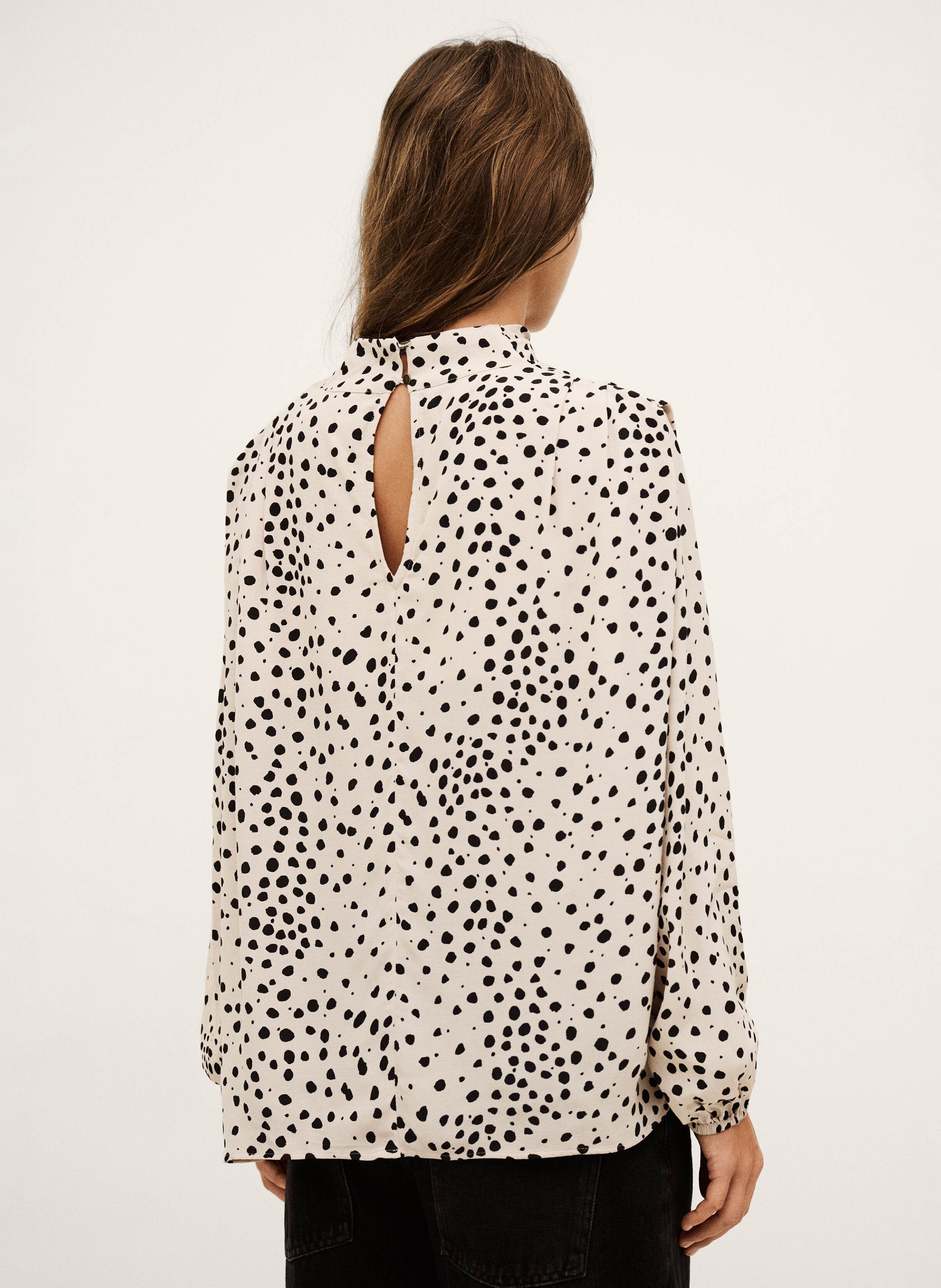 Top col montant à pois delphine BA&SH Beige