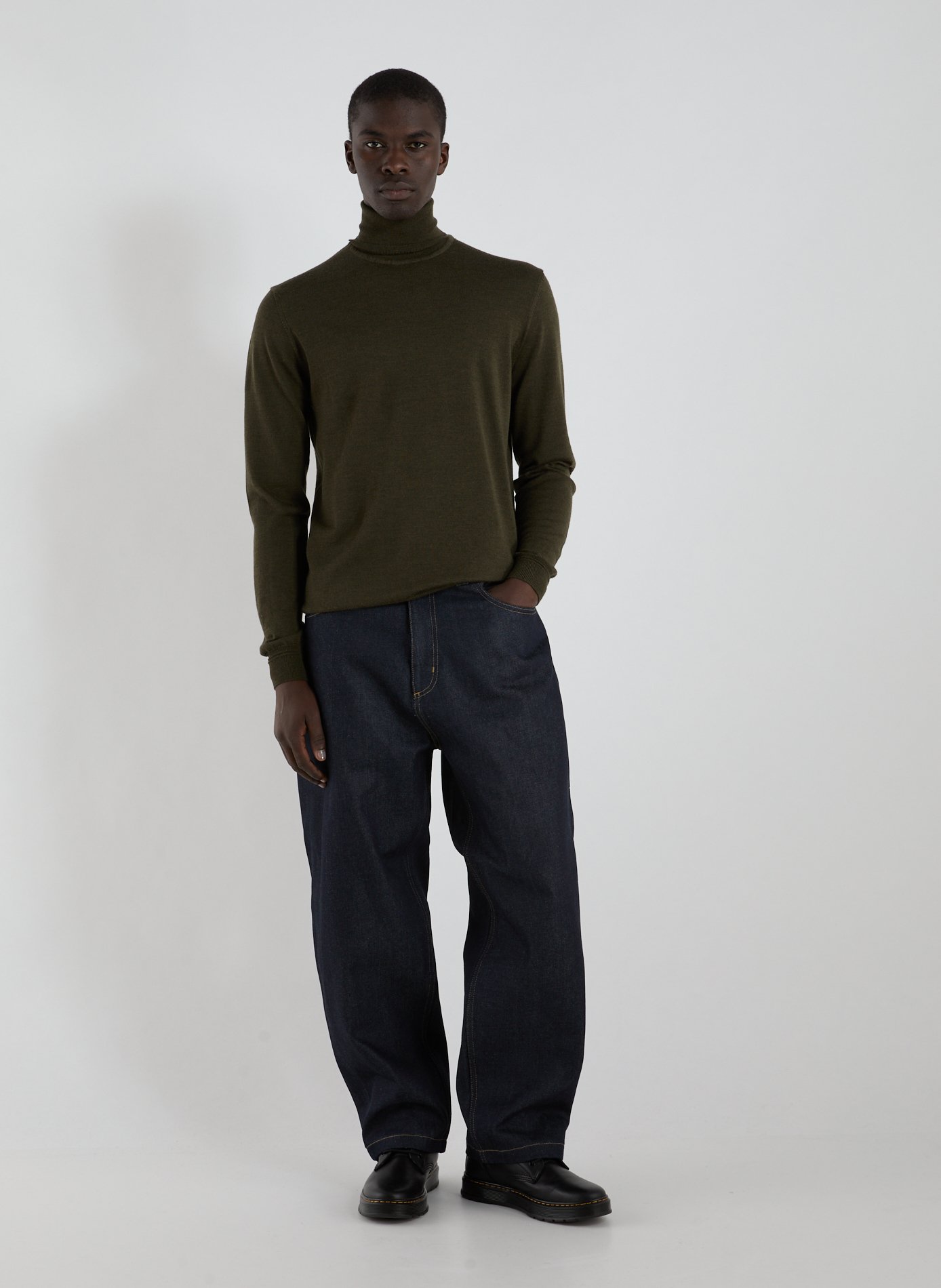 Roll-neck wool Jumper  FACONNABLE Khaki