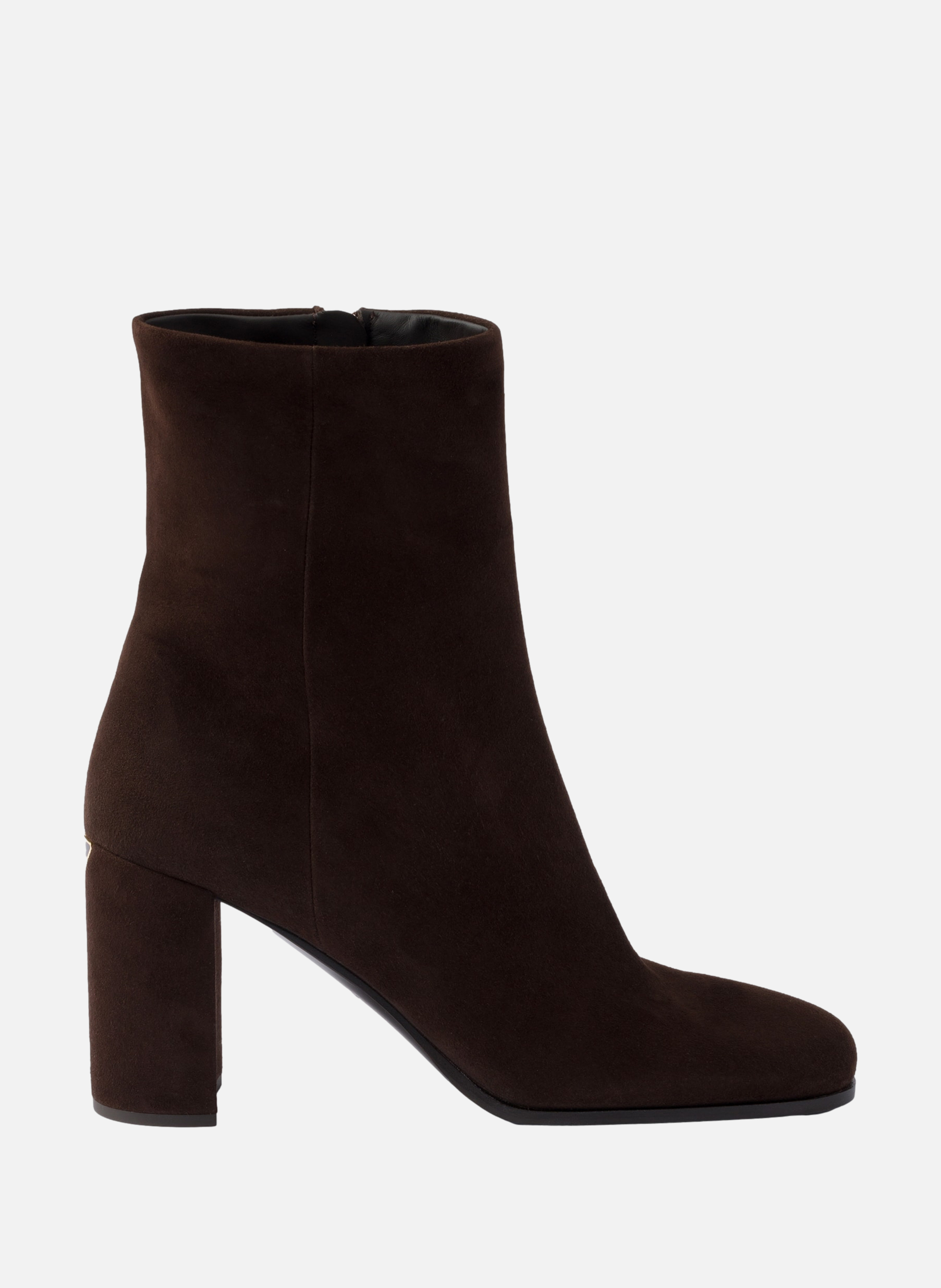 Bottines en veau velours PRADA Marron