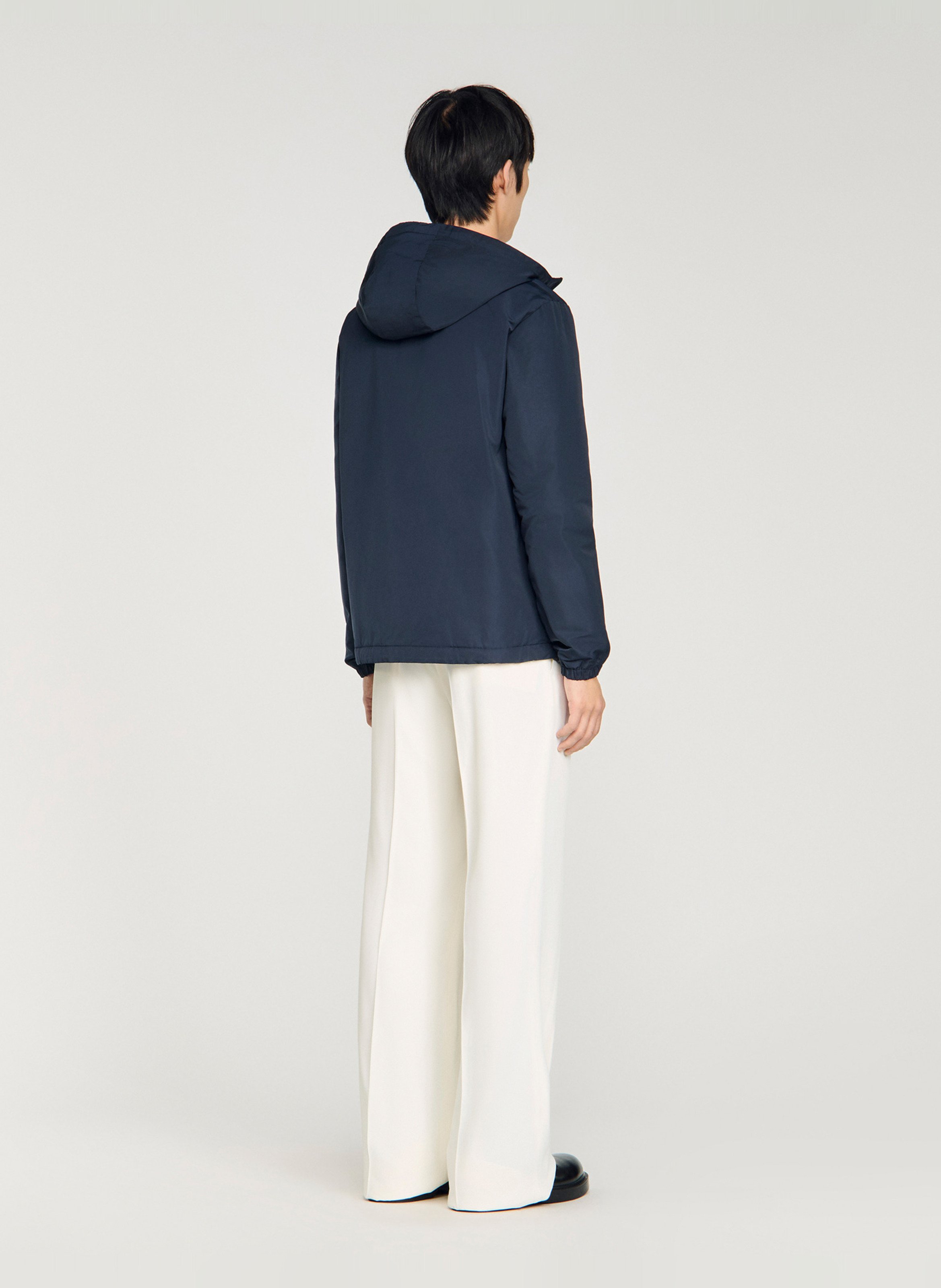 Veste zippée à capuche SANDRO Bleu