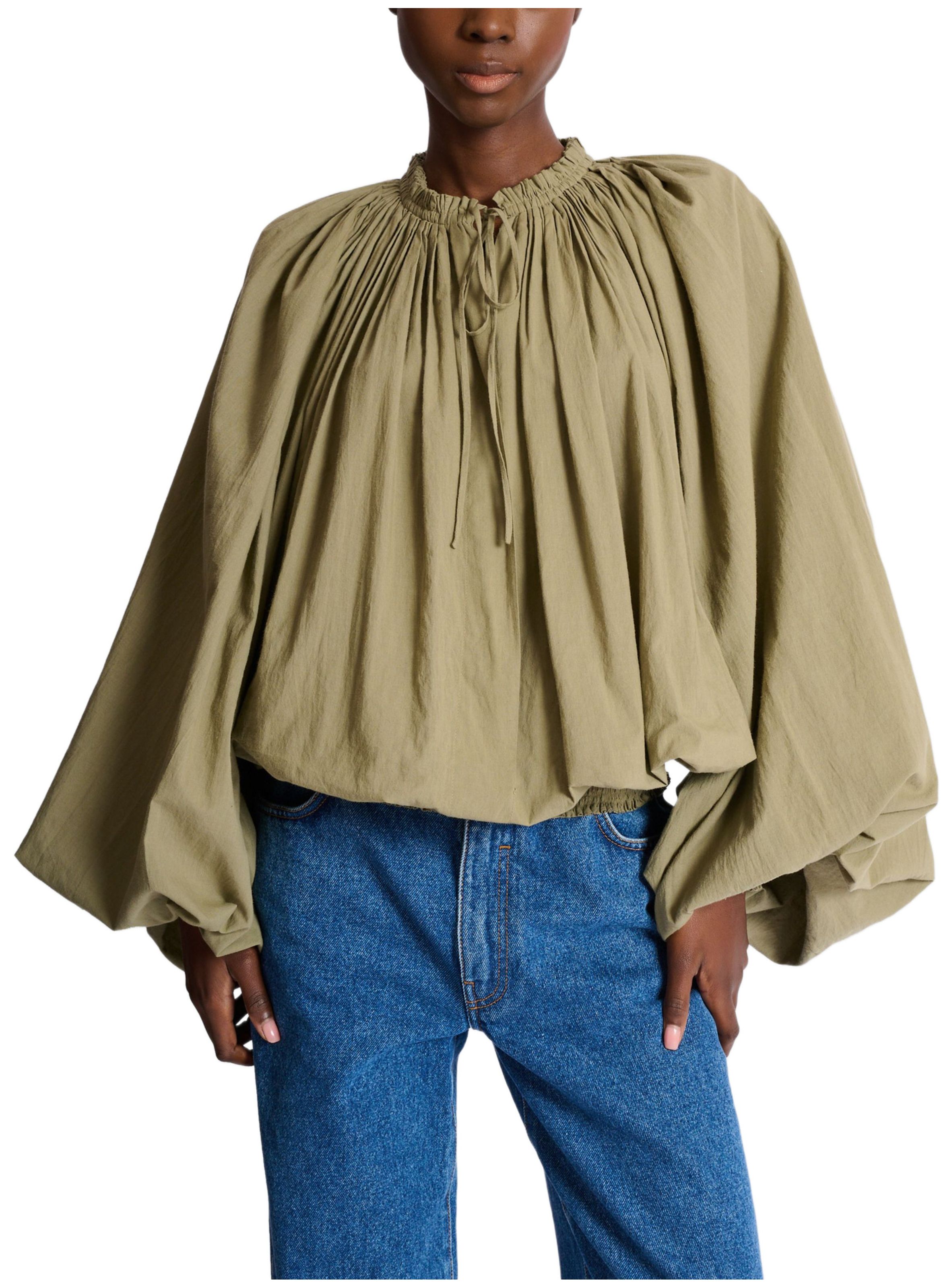 Blouse en coton BALMAIN Vert