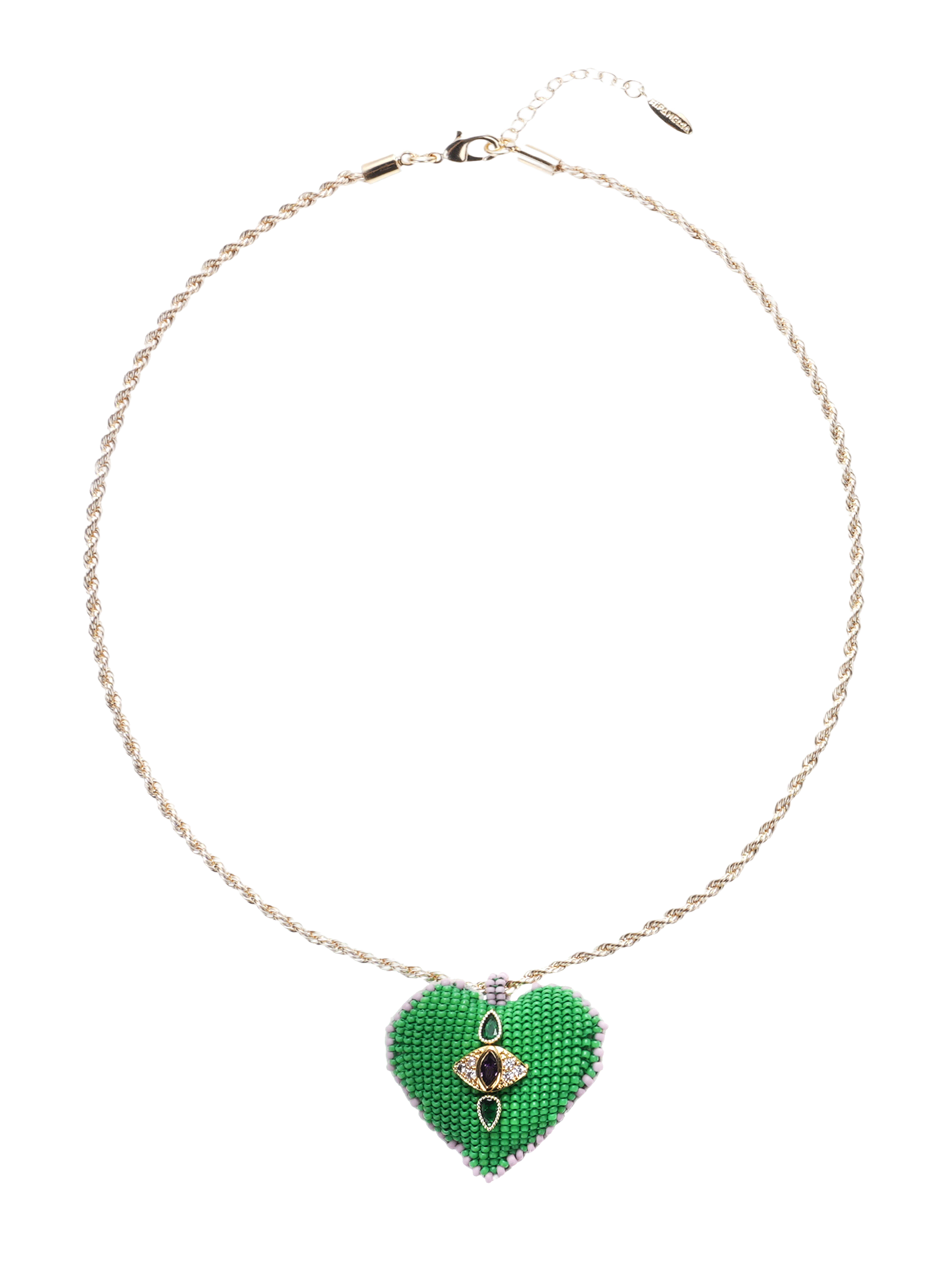 Collier chaîne avec pendentif perles tissées fortaza HIPANEMA Vert