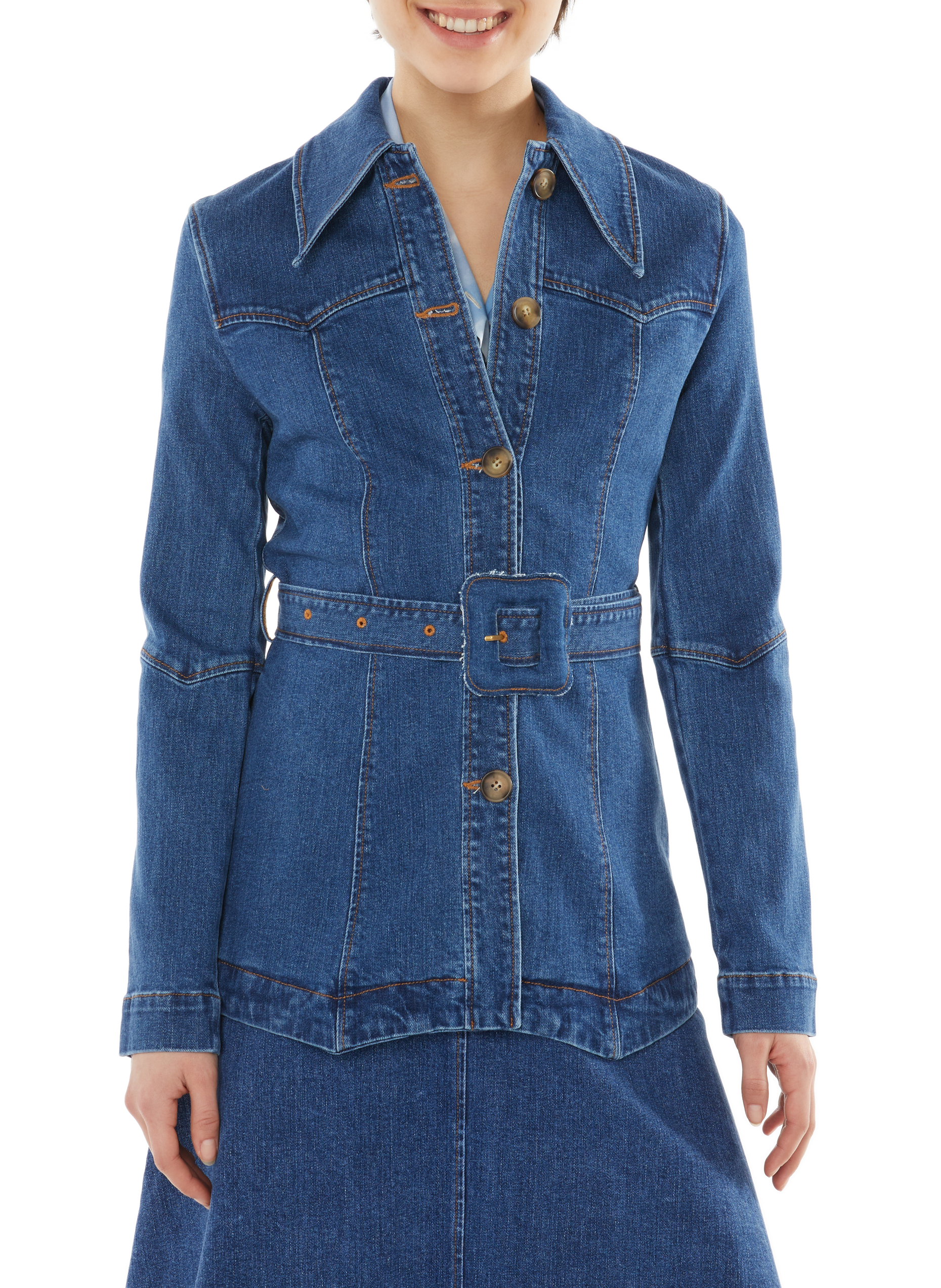 Veste Maeve en jean REJINA PYO Bleu