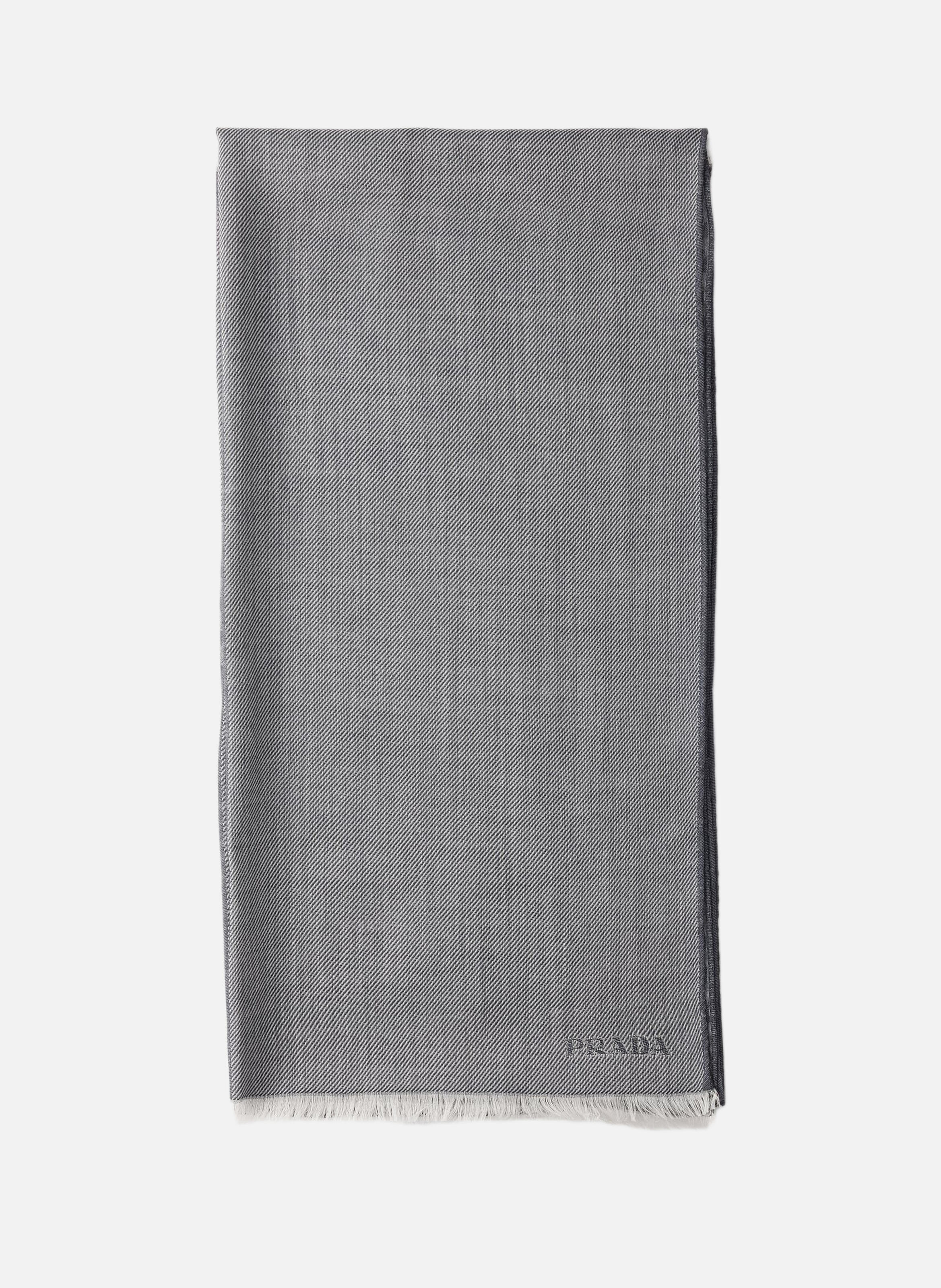 Écharpe en cachemire, laine et soie PRADA Bleu