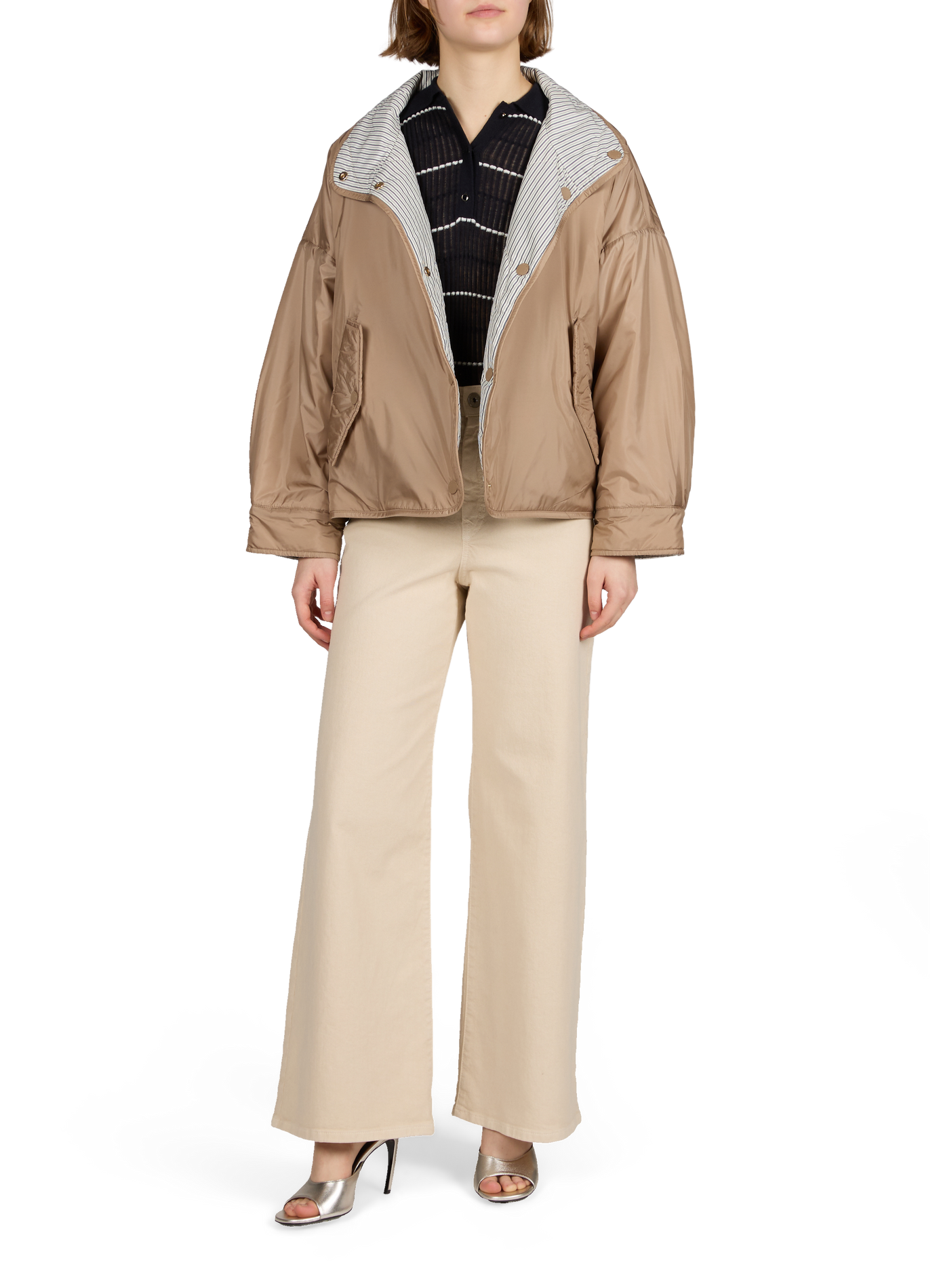 Veste réversible à col montant MAX MARA WEEK END Marron