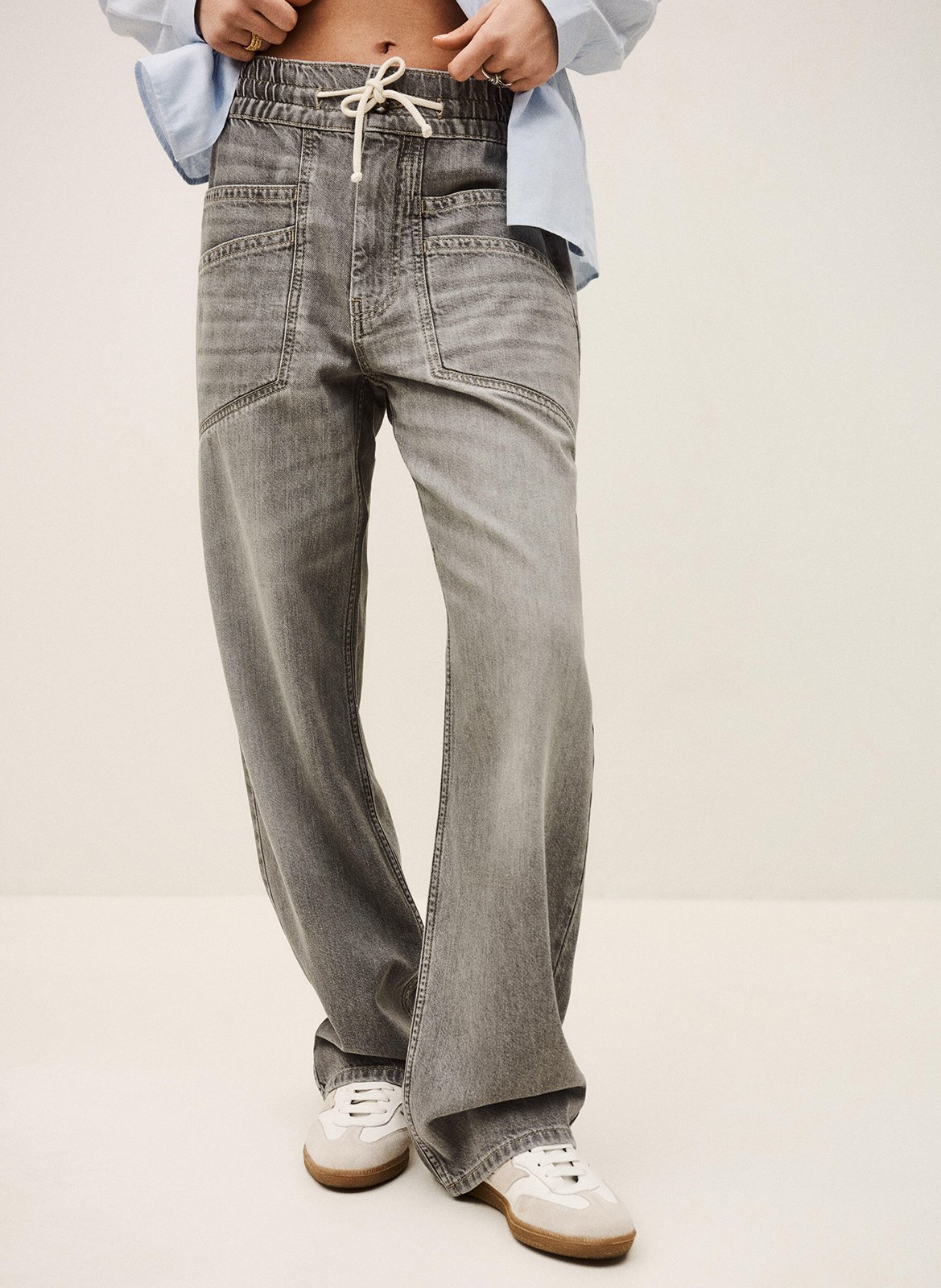 Jean large en coton yima BA&SH Noir