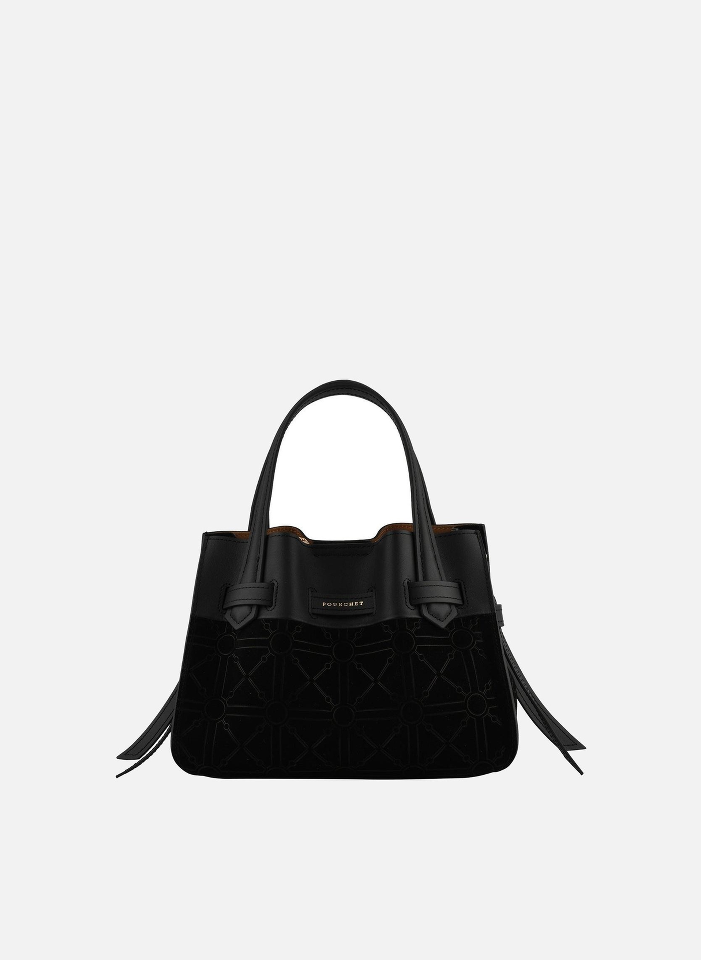Blossom neo daim | sac à main POURCHET Noir
