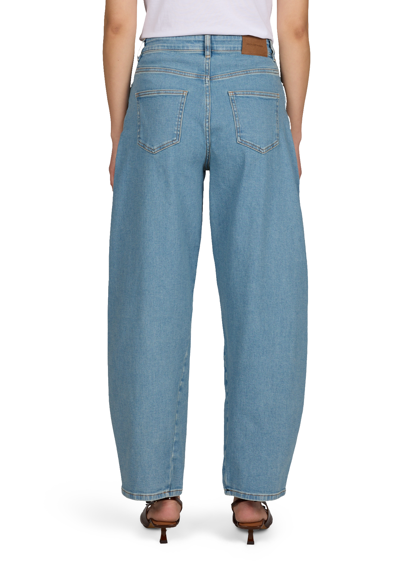 Wide leg plain jeans MSCH Blue