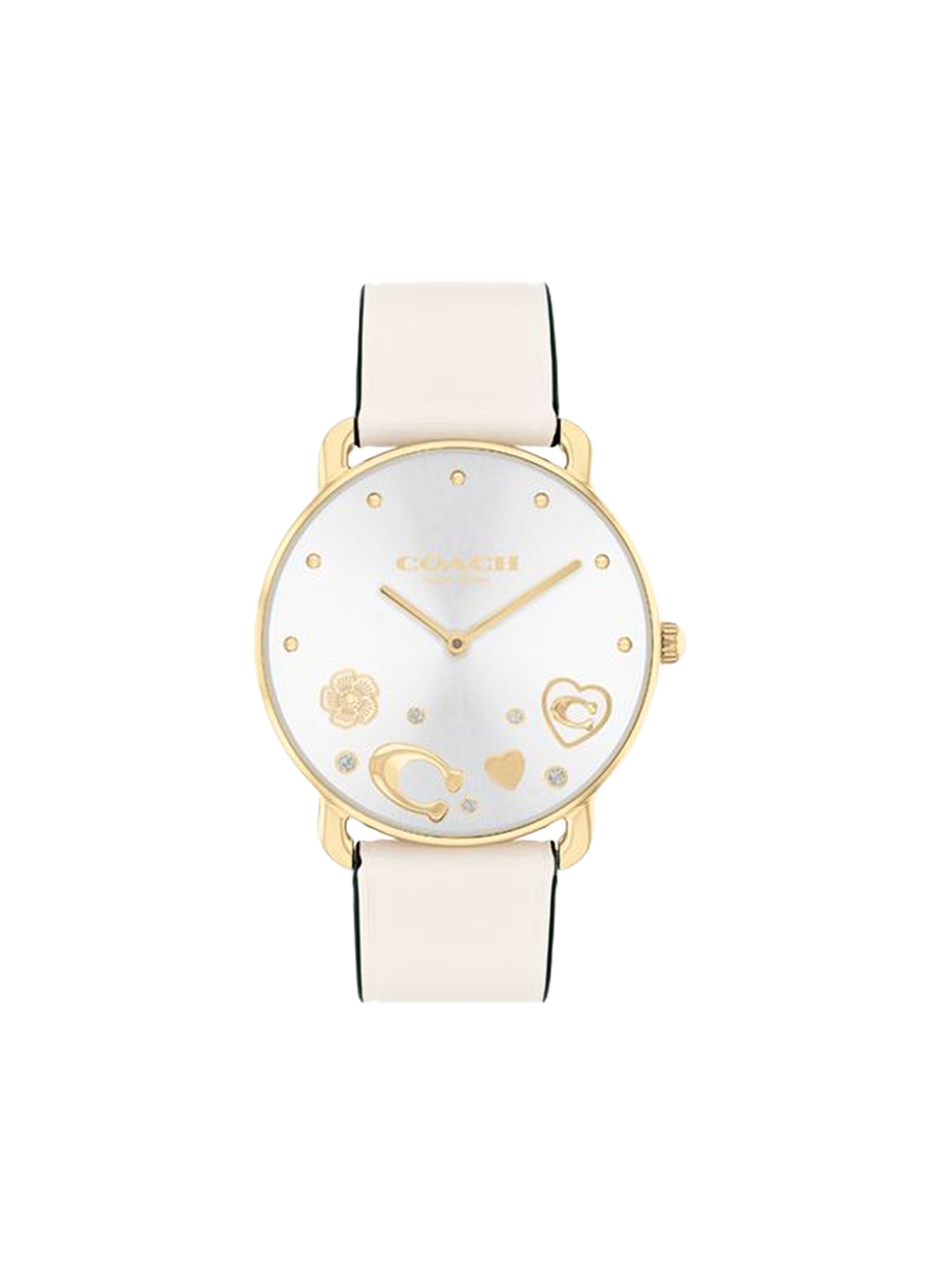 Montre quartz Elliot en cuir COACH MONTRES Blanc