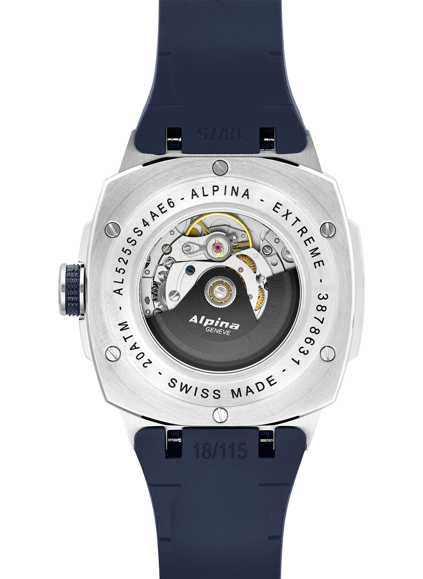 Montre automatique Extreme Automatic en caoutchouc ALPINA Bleu