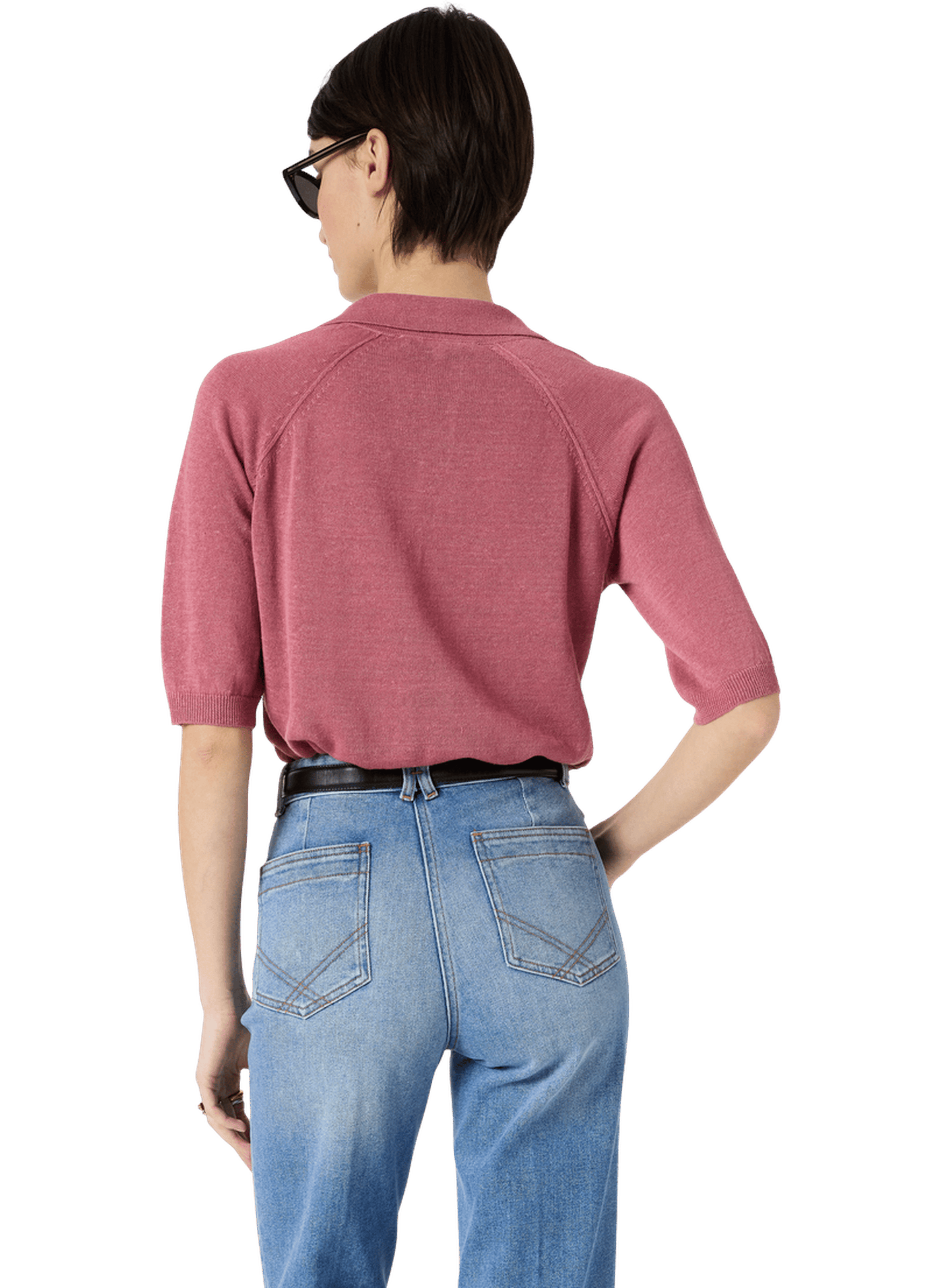 Polo en lin mélangé - loula GERARD DAREL Rose