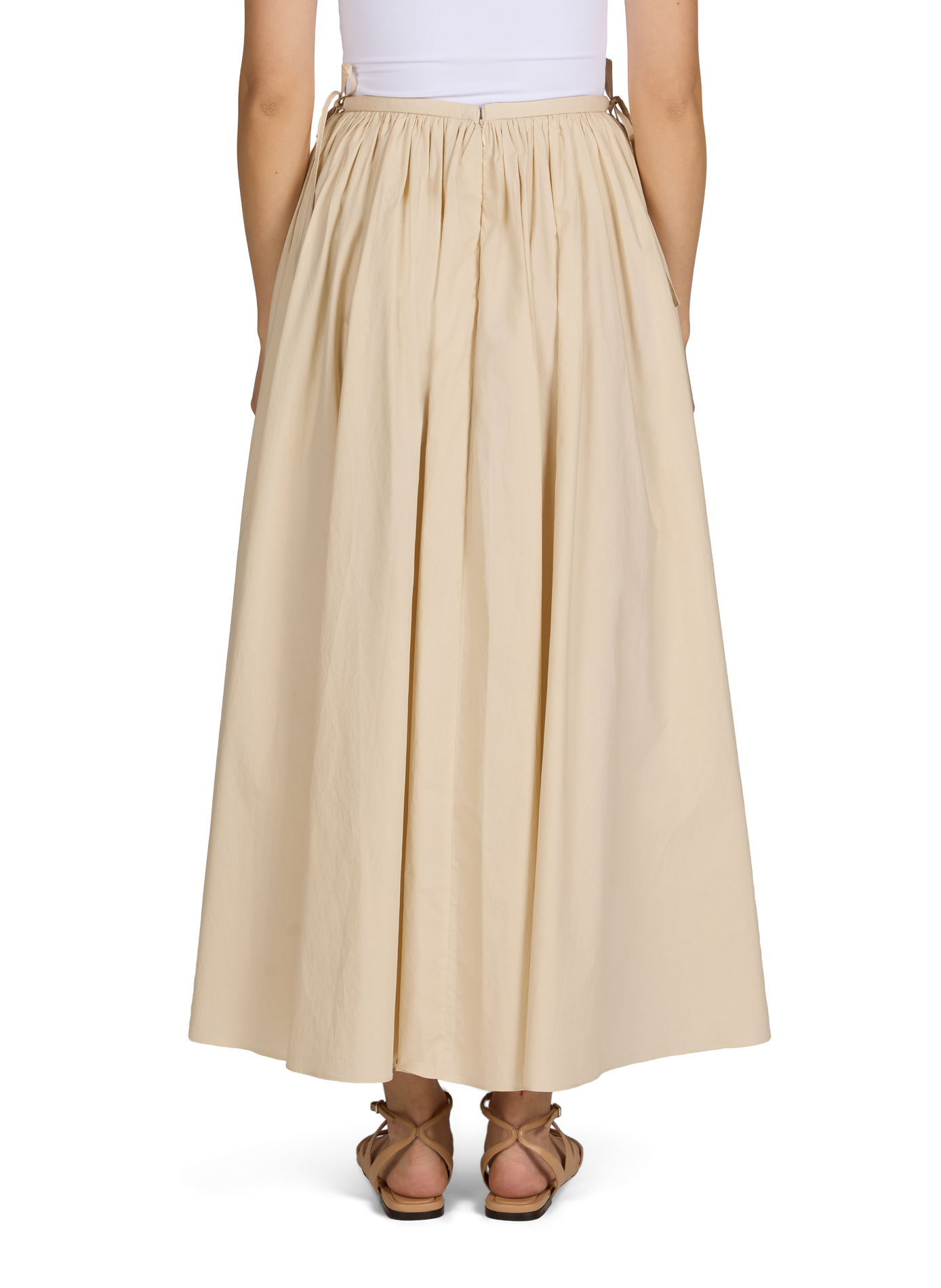Gonna arricciata Avana in cotone VIKTORIA CHAN Beige