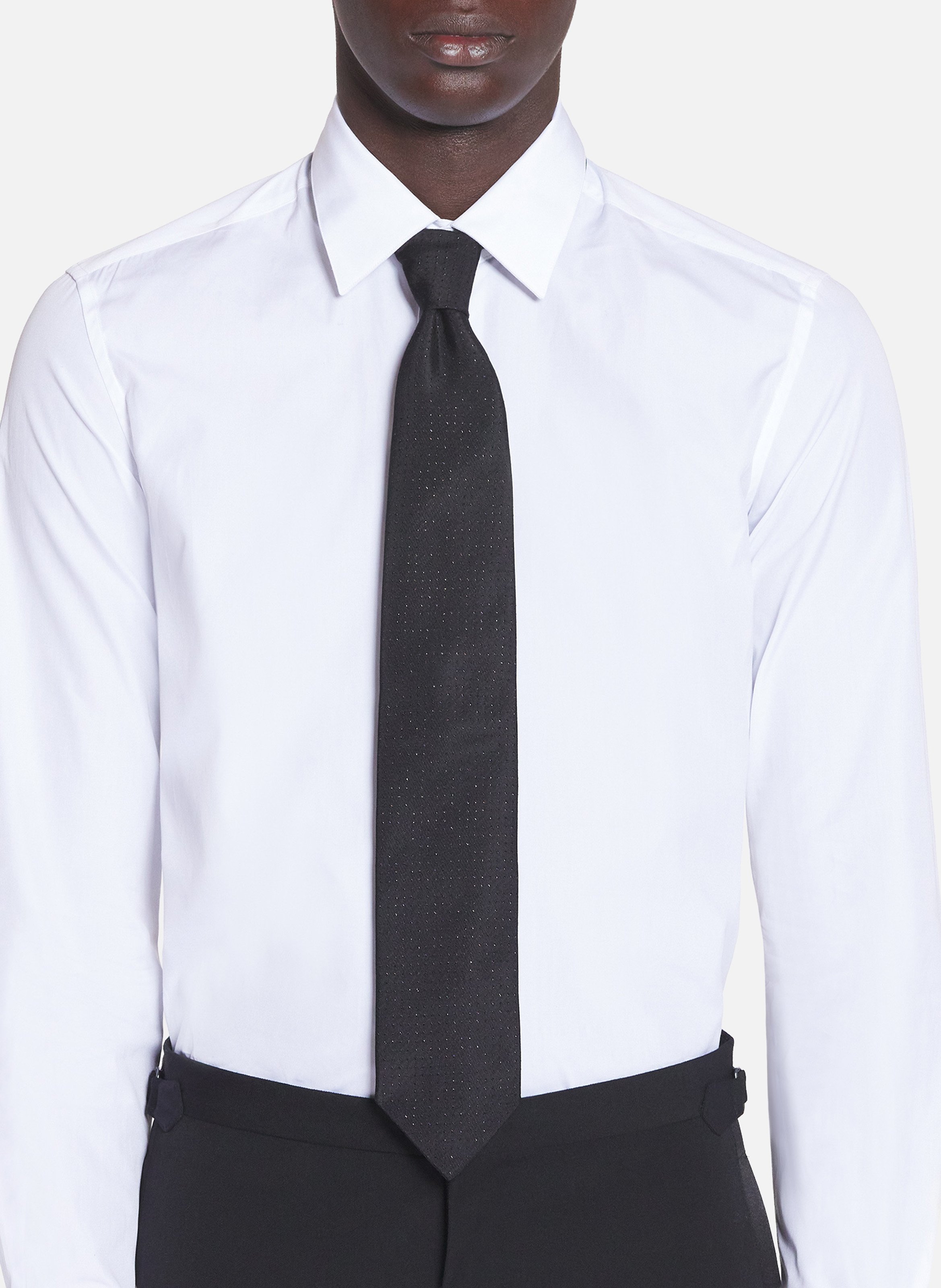 Cravate lanvin en satin à pailletes LANVIN Noir