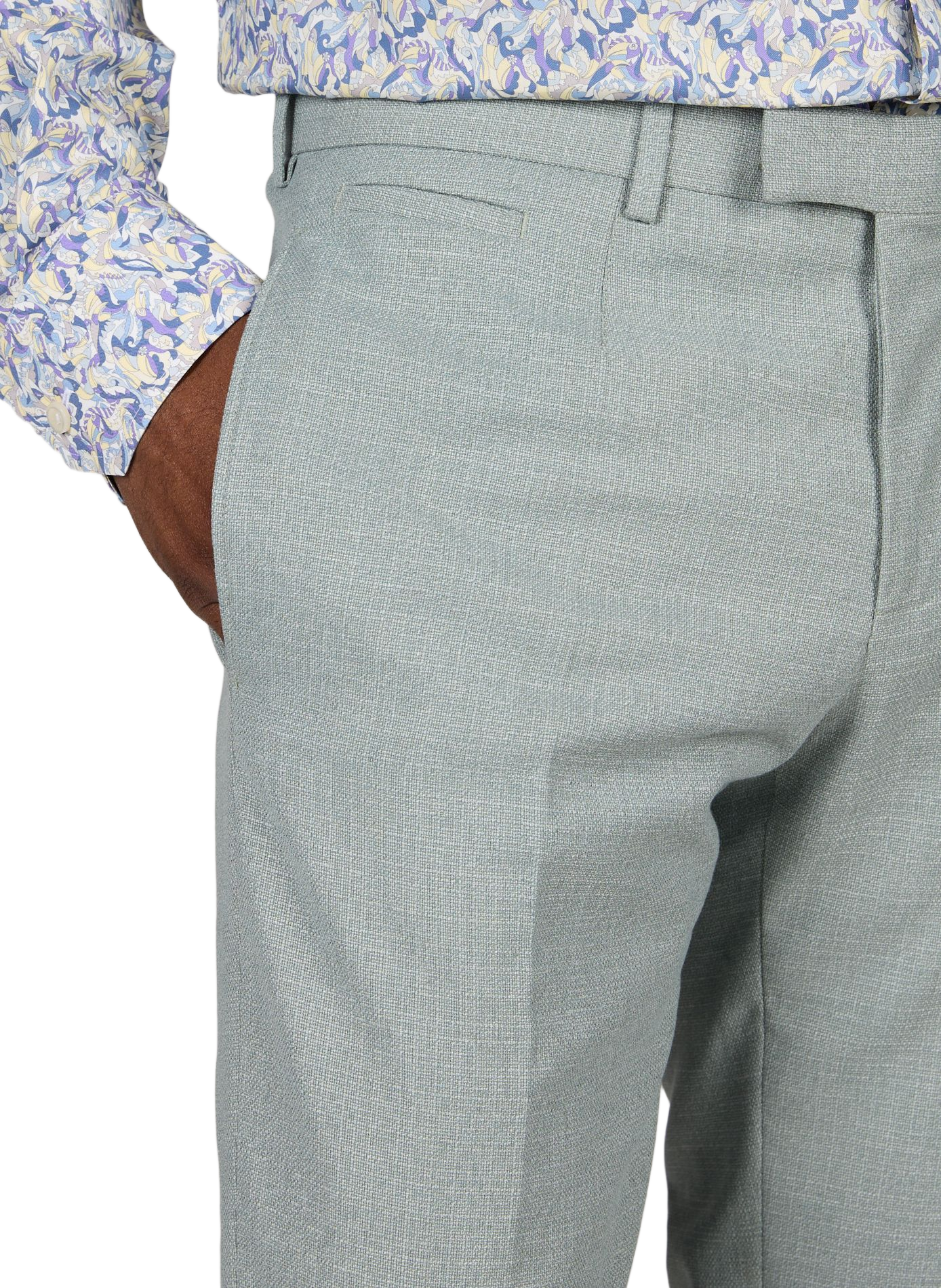 Tapered pleated pants STRELLSON Green