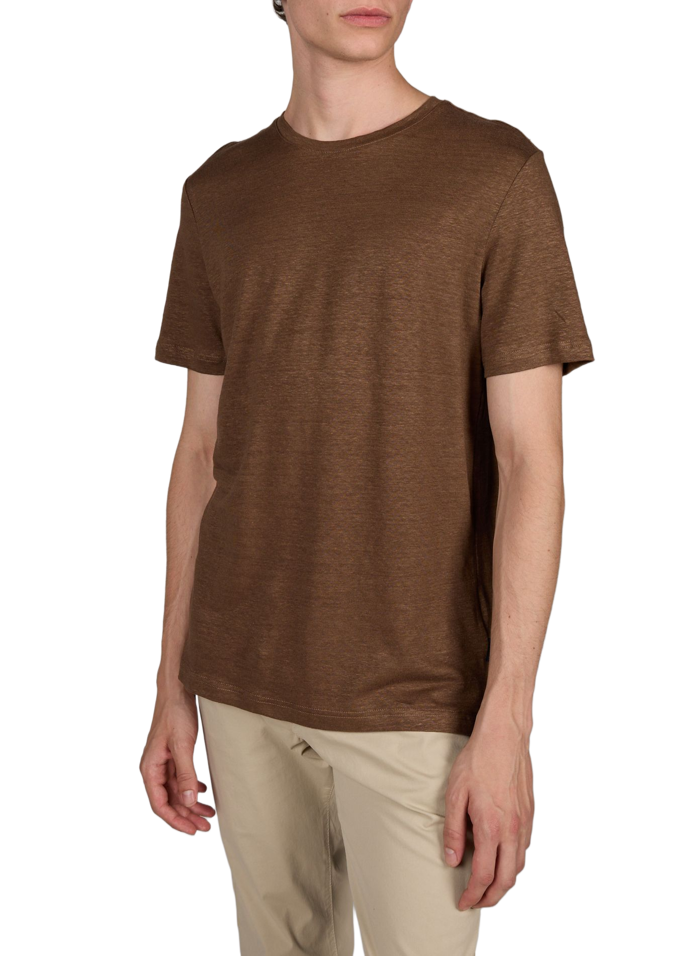 T-shirt met korte mouwen van gemengd linnen PIERRE CARDIN